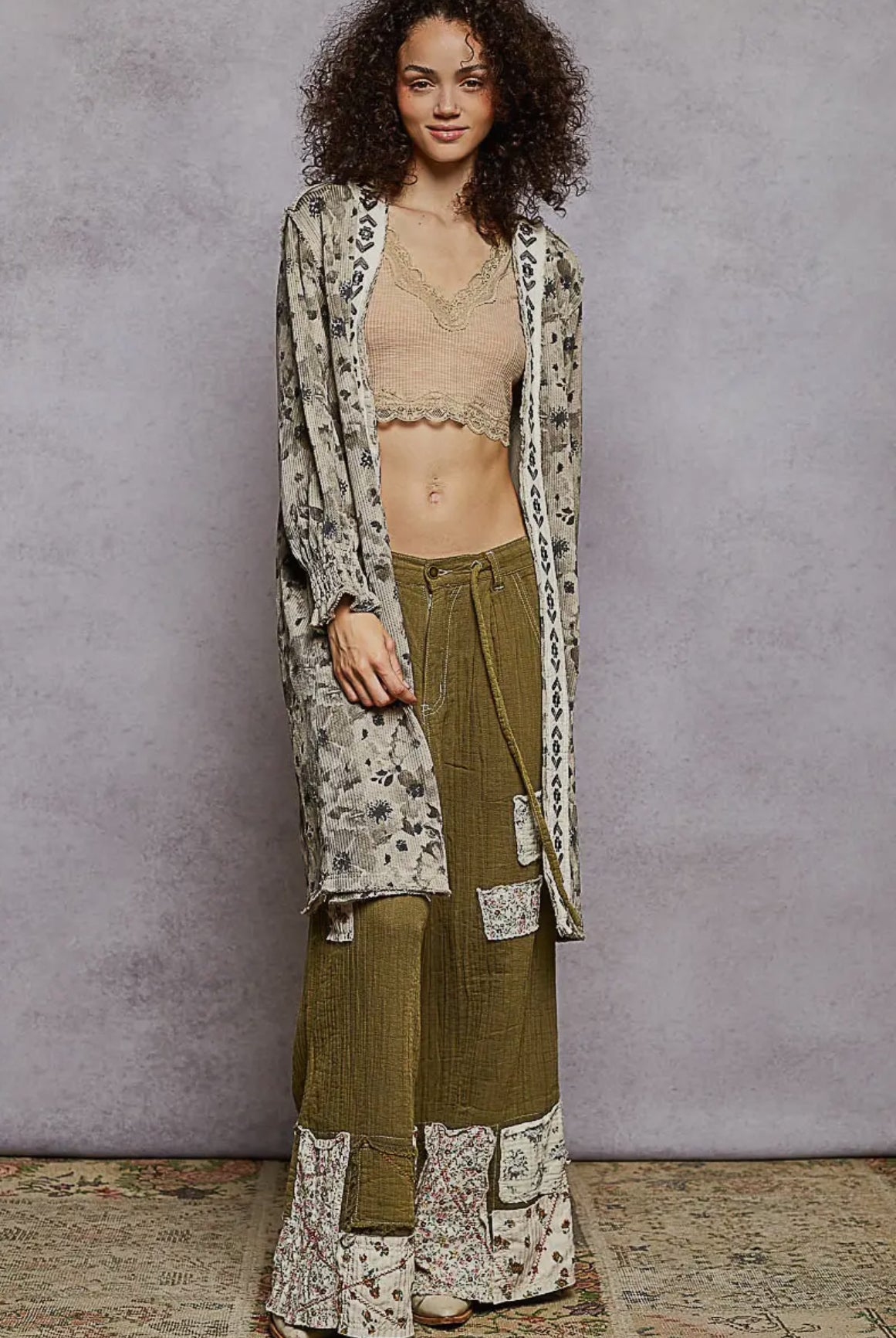POL Clothing Desert Bloom Embroidered Duster-POL Clothing-Stuffology - Where Vintage Meets Modern, A Boutique for Real Women in Crosbyton, TX