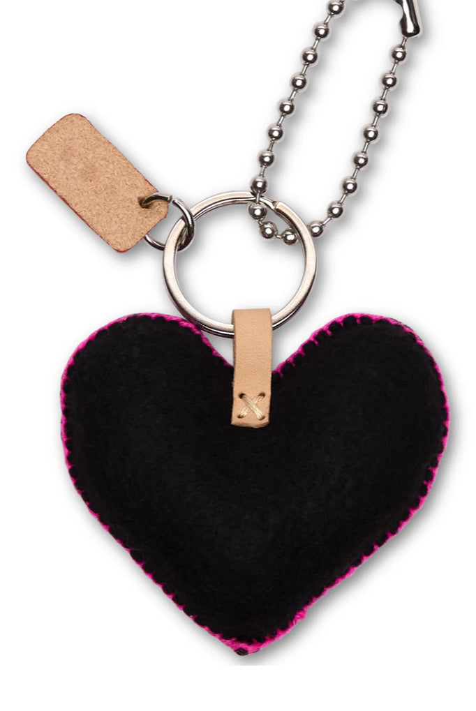 Consuela Corazon Grande Black Charm-Bag Charms-CONSUELA-Stuffology - Where Vintage Meets Modern, A Boutique for Real Women in Crosbyton, TX