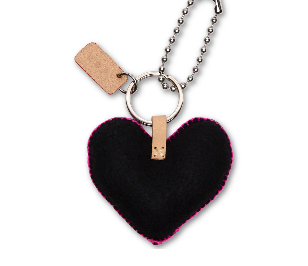 Consuela Corazon Grande Black Charm-Bag Charms-CONSUELA-Stuffology - Where Vintage Meets Modern, A Boutique for Real Women in Crosbyton, TX
