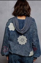 POL Clothing French Terry Crochet Patch Hoodie - Love & Peace Style-Hoodie-Stuffology Boutique -Stuffology - Where Vintage Meets Modern, A Boutique for Real Women in Crosbyton, TX