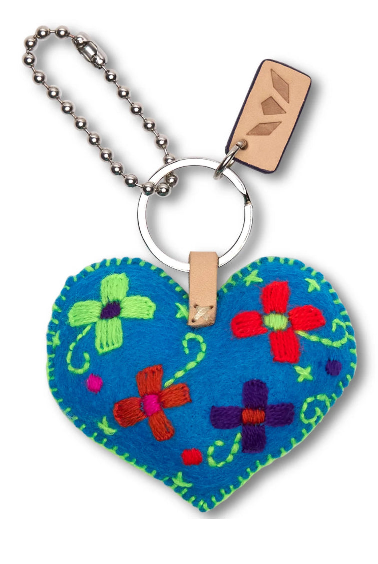 Consuela Corazon Grande Turquoise Charm-Bag Charms-CONSUELA-Stuffology - Where Vintage Meets Modern, A Boutique for Real Women in Crosbyton, TX