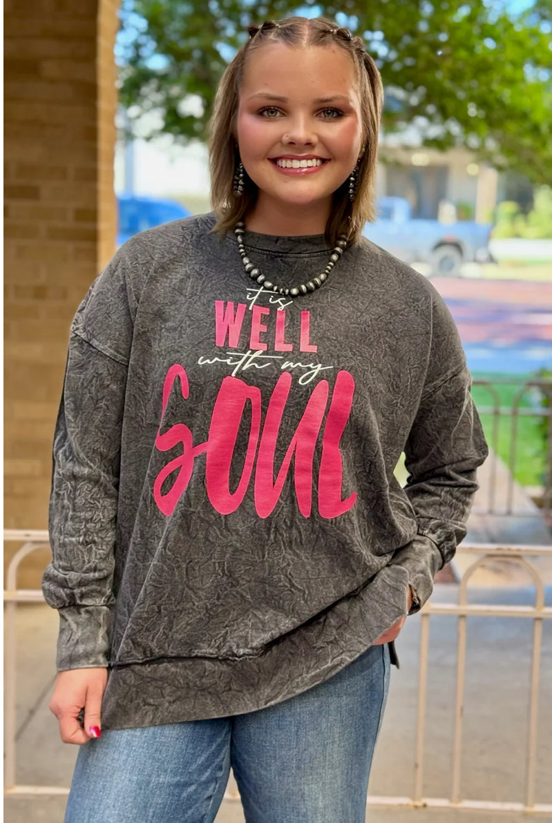 It is Well With My Soul Sweatshirt-SWEATSHIRT-Texas True Threads-Stuffology - Where Vintage Meets Modern, A Boutique for Real Women in Crosbyton, TX
