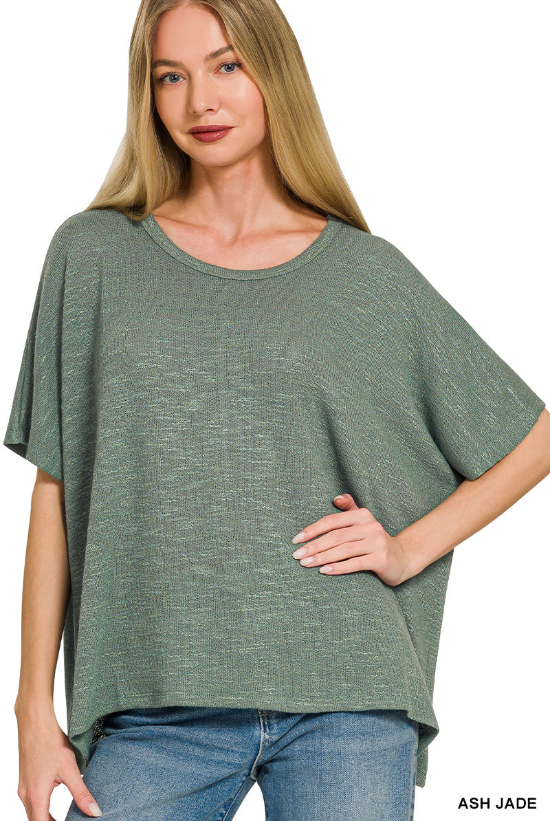 Oversized Slub Hacci Top-Top-Zenana-Stuffology - Where Vintage Meets Modern, A Boutique for Real Women in Crosbyton, TX
