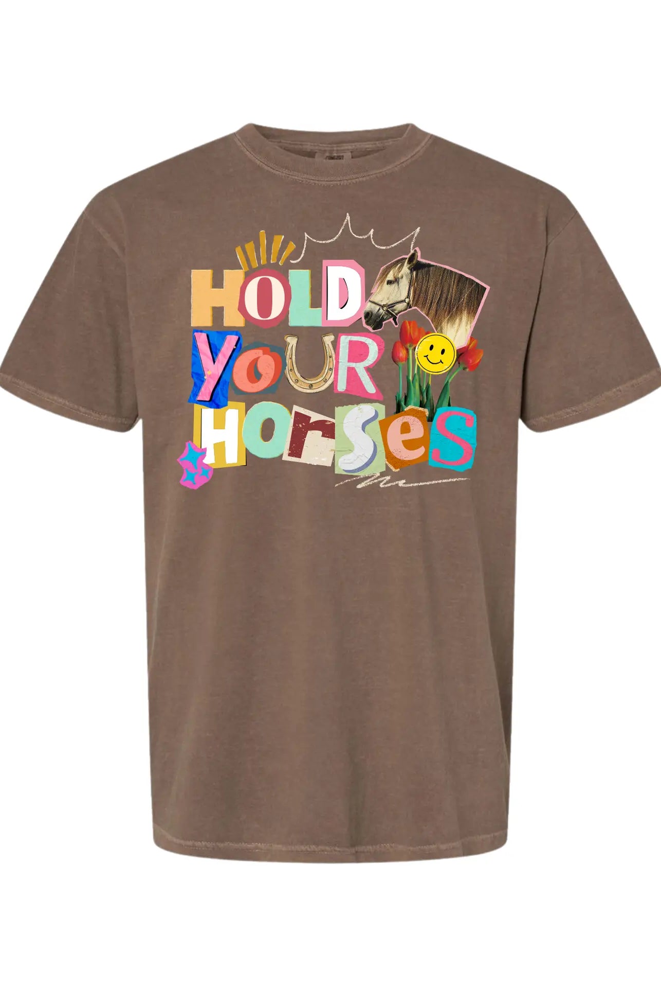 “Hold Your Horses” Graphic Tee-Graphic Tees-Stuffology Boutique -Stuffology - Where Vintage Meets Modern, A Boutique for Real Women in Crosbyton, TX