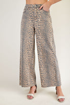 Washed Animal Print / Leopard Twill Pants-Pants-EASEL-Stuffology - Where Vintage Meets Modern, A Boutique for Real Women in Crosbyton, TX