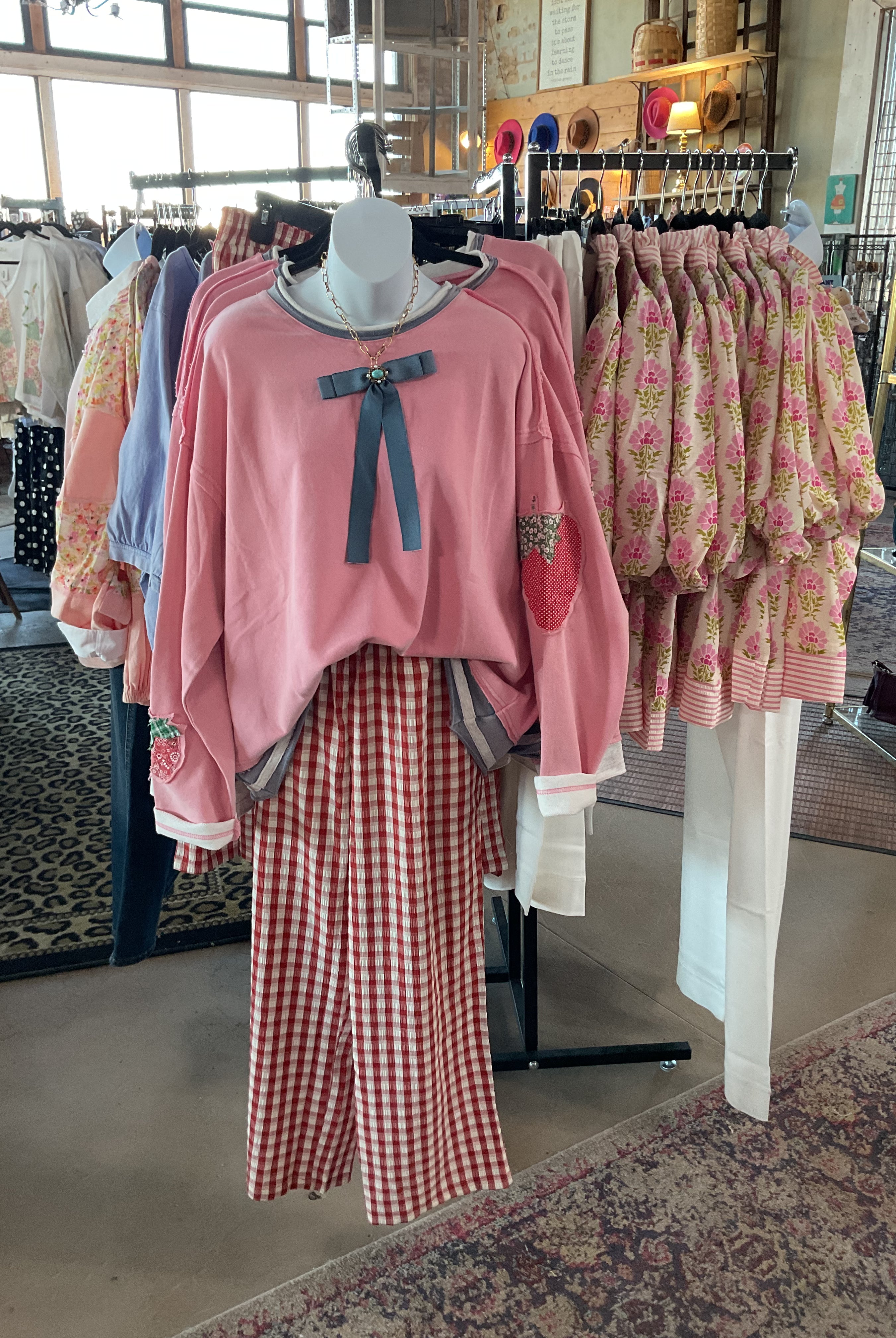 Strawberry Patch Washed Terry Pullover-Pullover Top-EASEL-Stuffology - Where Vintage Meets Modern, A Boutique for Real Women in Crosbyton, TX