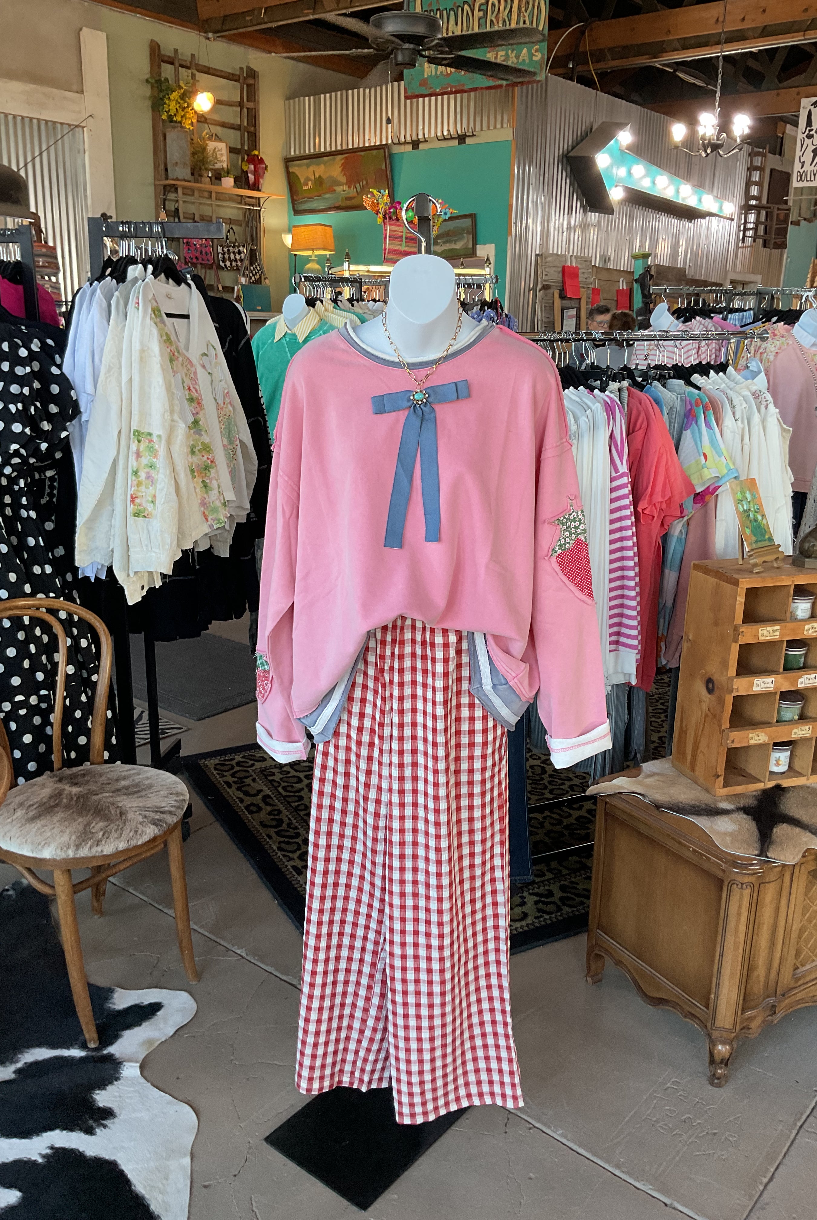 Strawberry Patch Washed Terry Pullover-Pullover Top-EASEL-Stuffology - Where Vintage Meets Modern, A Boutique for Real Women in Crosbyton, TX