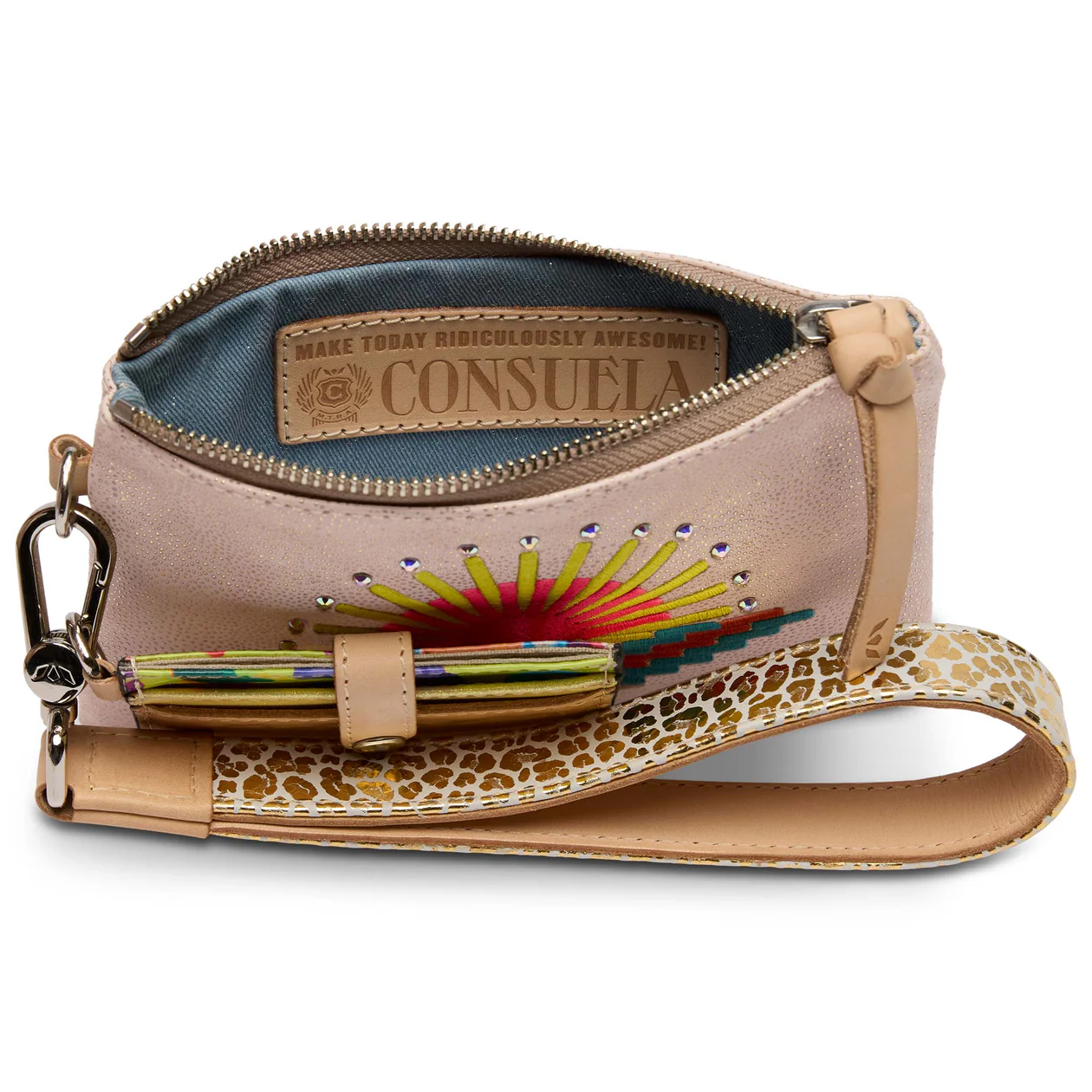 Consuela Fuzzy Combi Wristlet-Wrislets-Stuffology Boutique -Stuffology - Where Vintage Meets Modern, A Boutique for Real Women in Crosbyton, TX