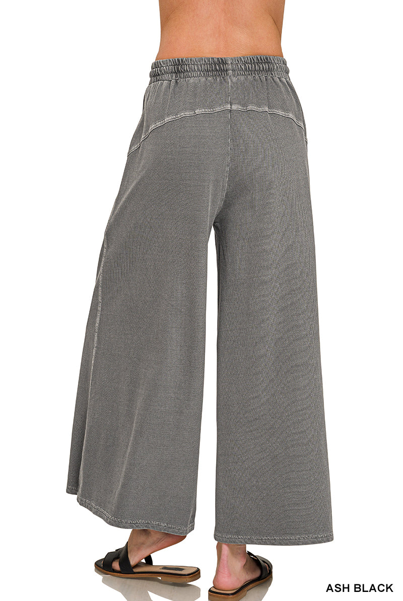 French Terry Washed Pants-Zenana-Stuffology - Where Vintage Meets Modern, A Boutique for Real Women in Crosbyton, TX