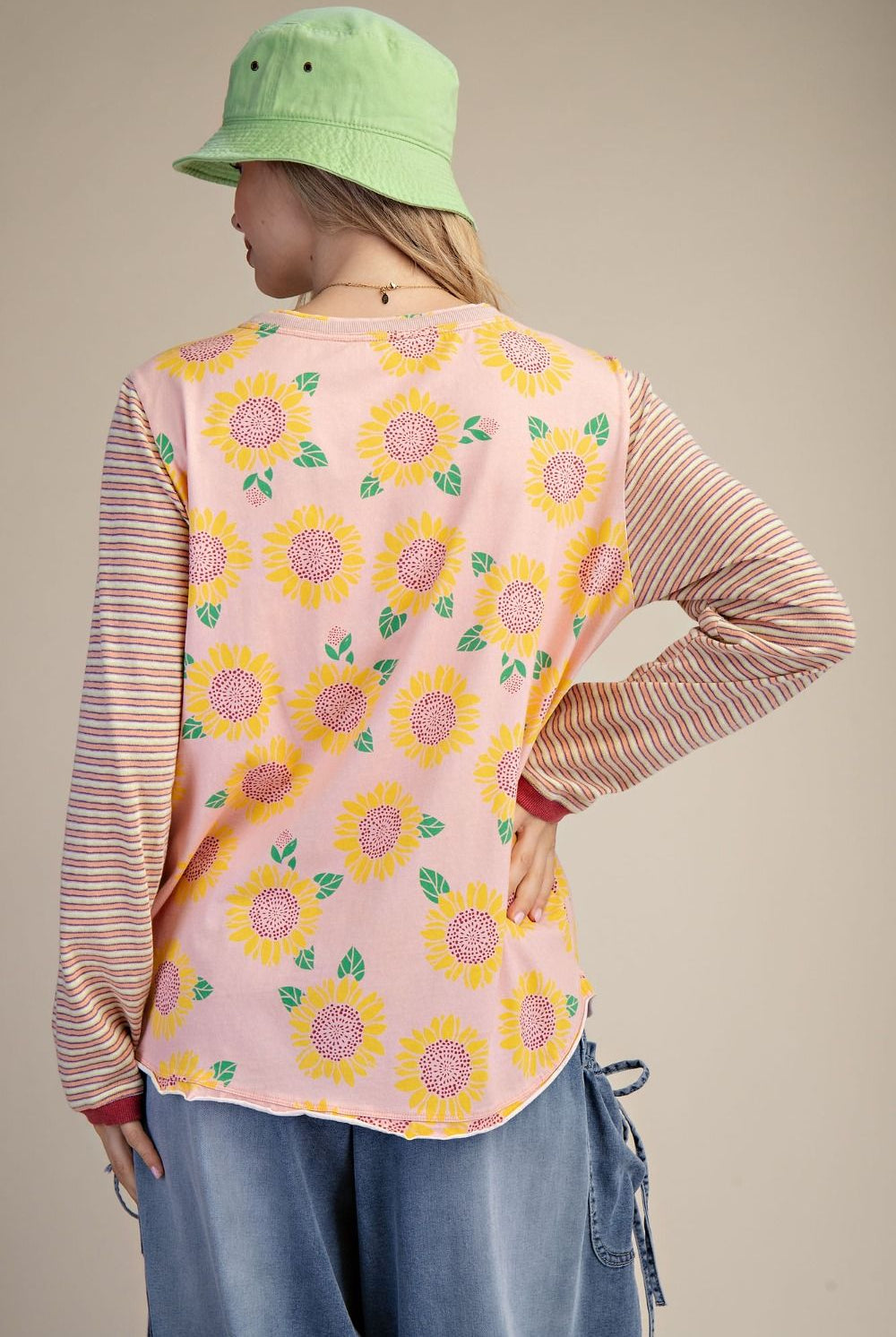 Mineral Washed Sunflower Top-Easel-Stuffology - Where Vintage Meets Modern, A Boutique for Real Women in Crosbyton, TX