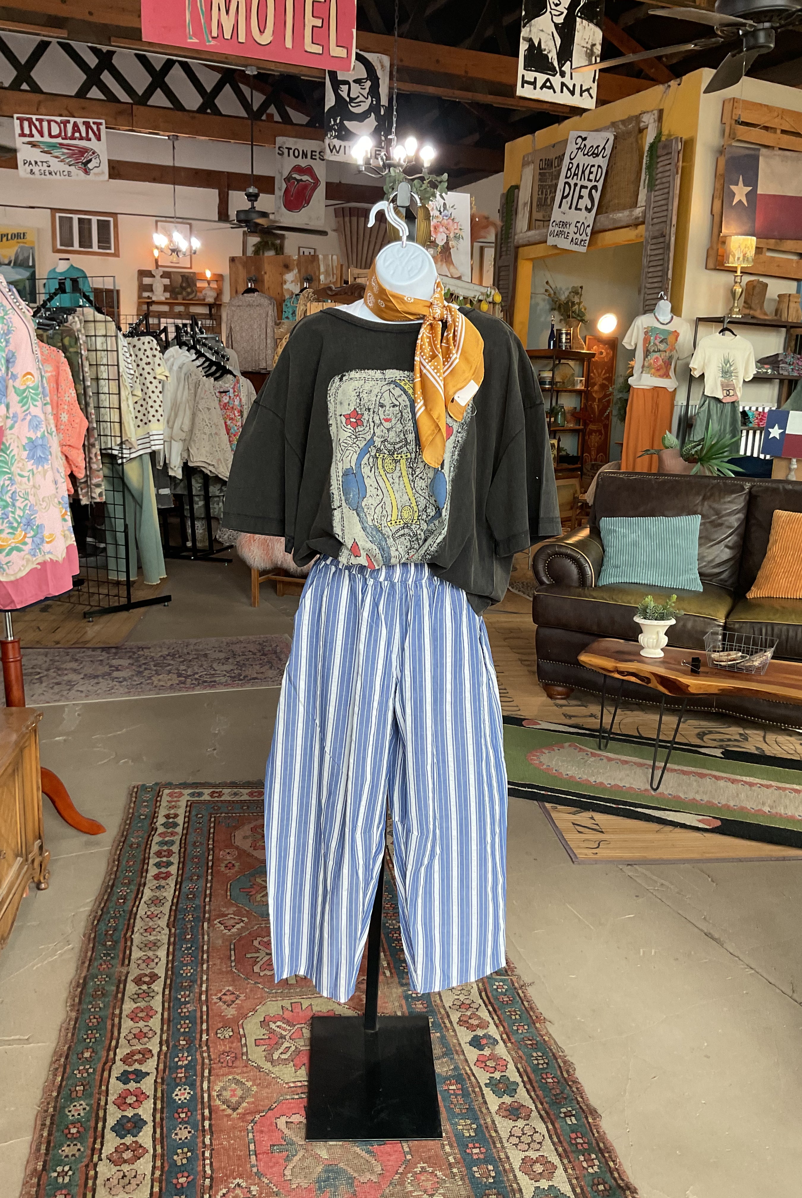 Stripe Relaxed Pants-Pants-Oddi-Stuffology - Where Vintage Meets Modern, A Boutique for Real Women in Crosbyton, TX