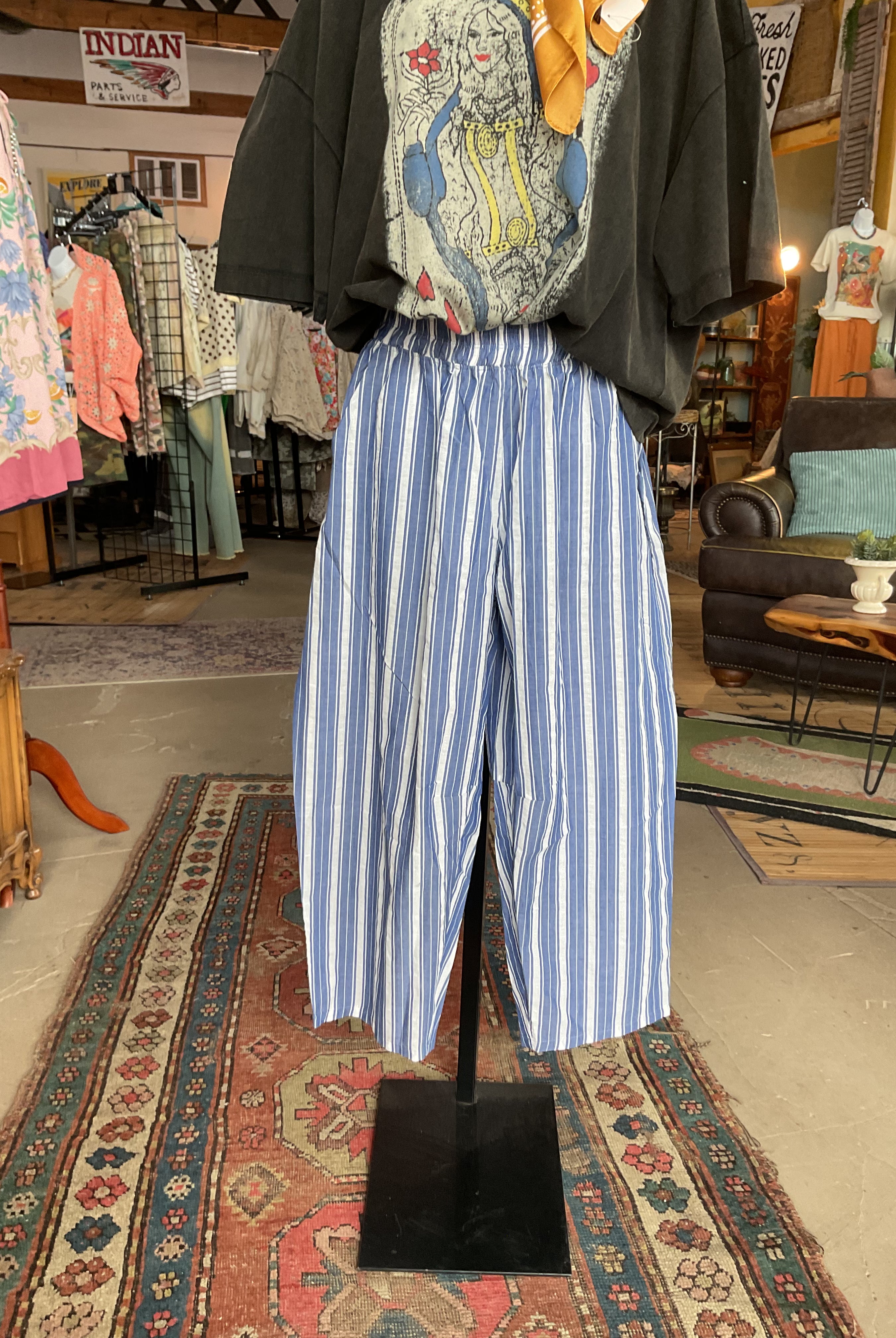 Stripe Relaxed Pants-Pants-Oddi-Stuffology - Where Vintage Meets Modern, A Boutique for Real Women in Crosbyton, TX