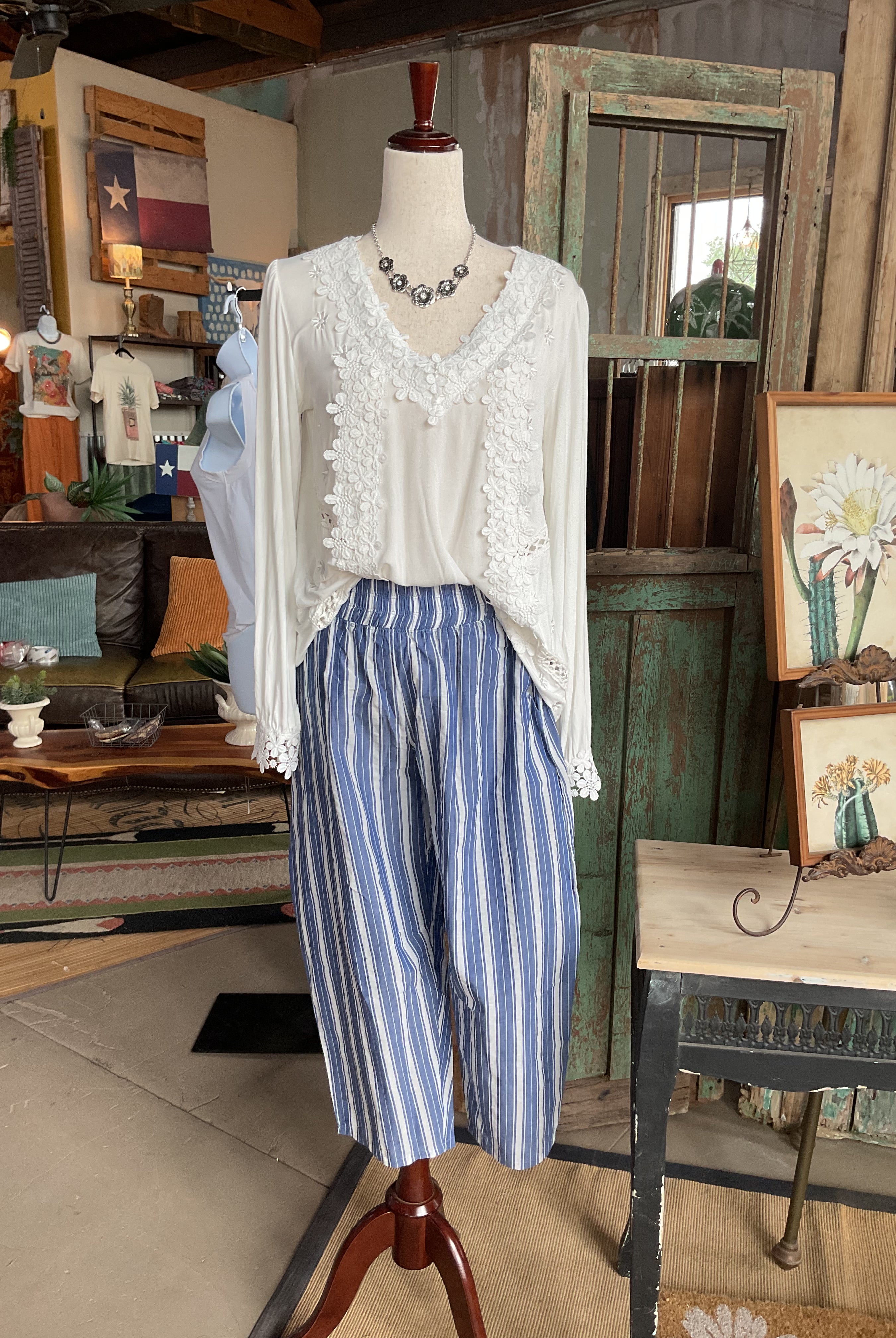 Stripe Relaxed Pants-Pants-Oddi-Stuffology - Where Vintage Meets Modern, A Boutique for Real Women in Crosbyton, TX