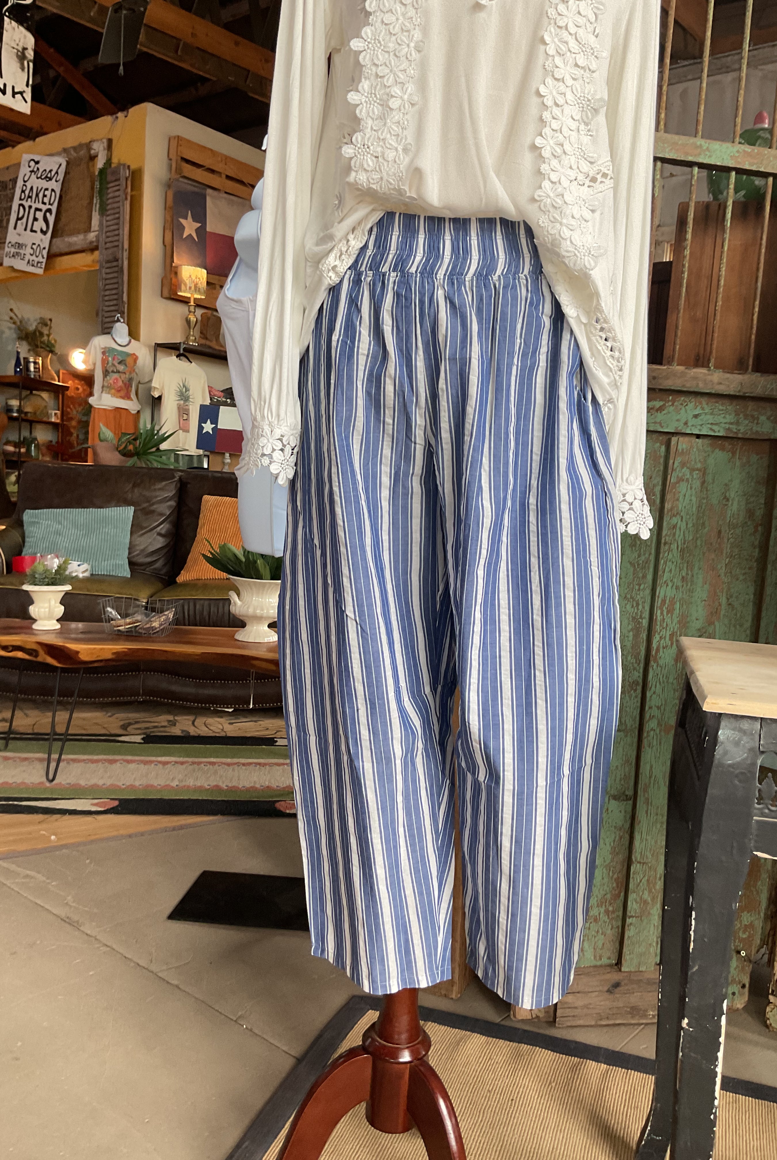 Stripe Relaxed Pants-Pants-Oddi-Stuffology - Where Vintage Meets Modern, A Boutique for Real Women in Crosbyton, TX