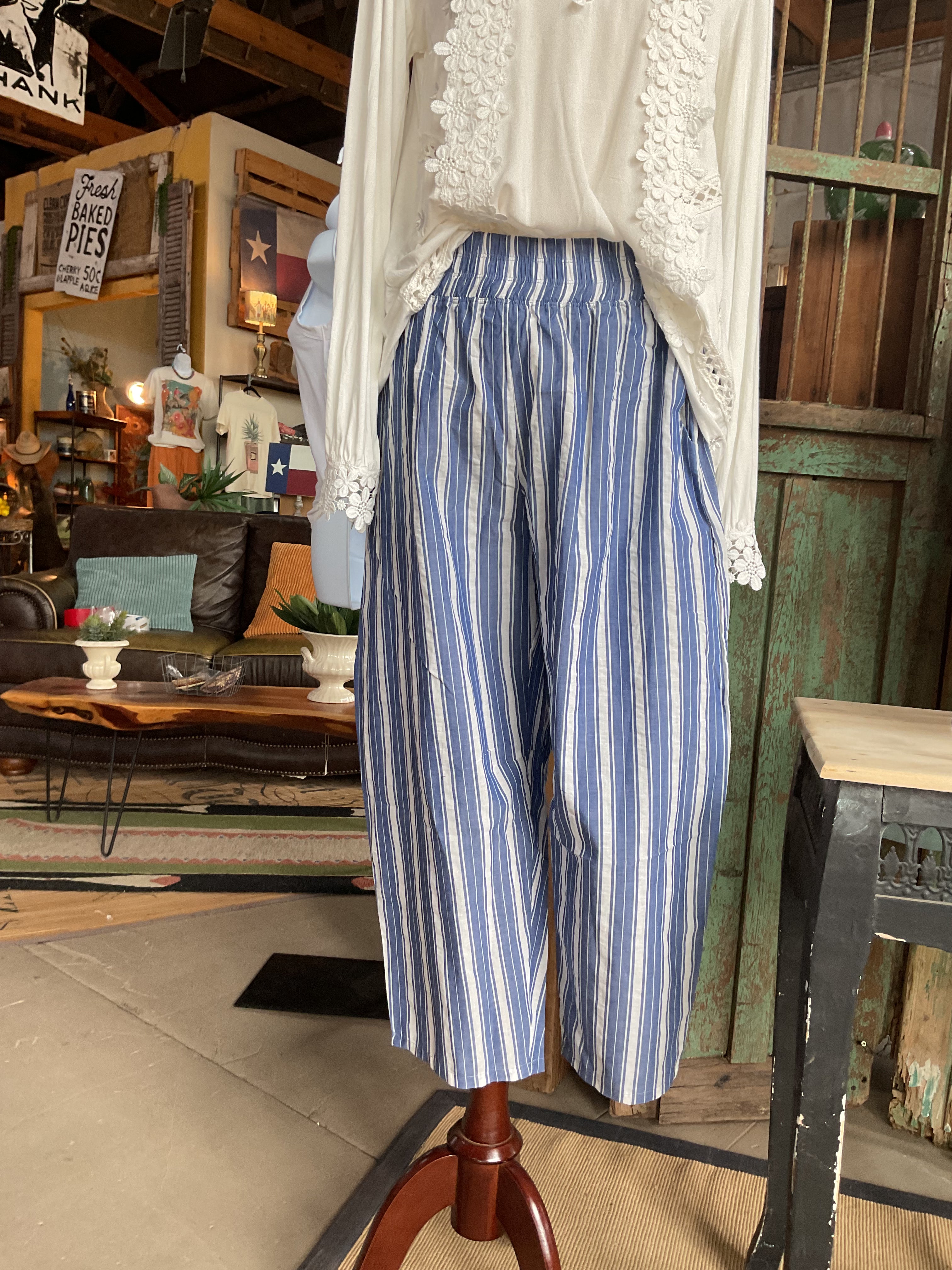 Stripe Relaxed Pants-Pants-Oddi-Stuffology - Where Vintage Meets Modern, A Boutique for Real Women in Crosbyton, TX