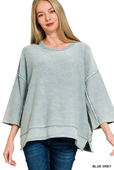 3/4 Sleeve Sweater-Sweaters-Zenana-Stuffology - Where Vintage Meets Modern, A Boutique for Real Women in Crosbyton, TX