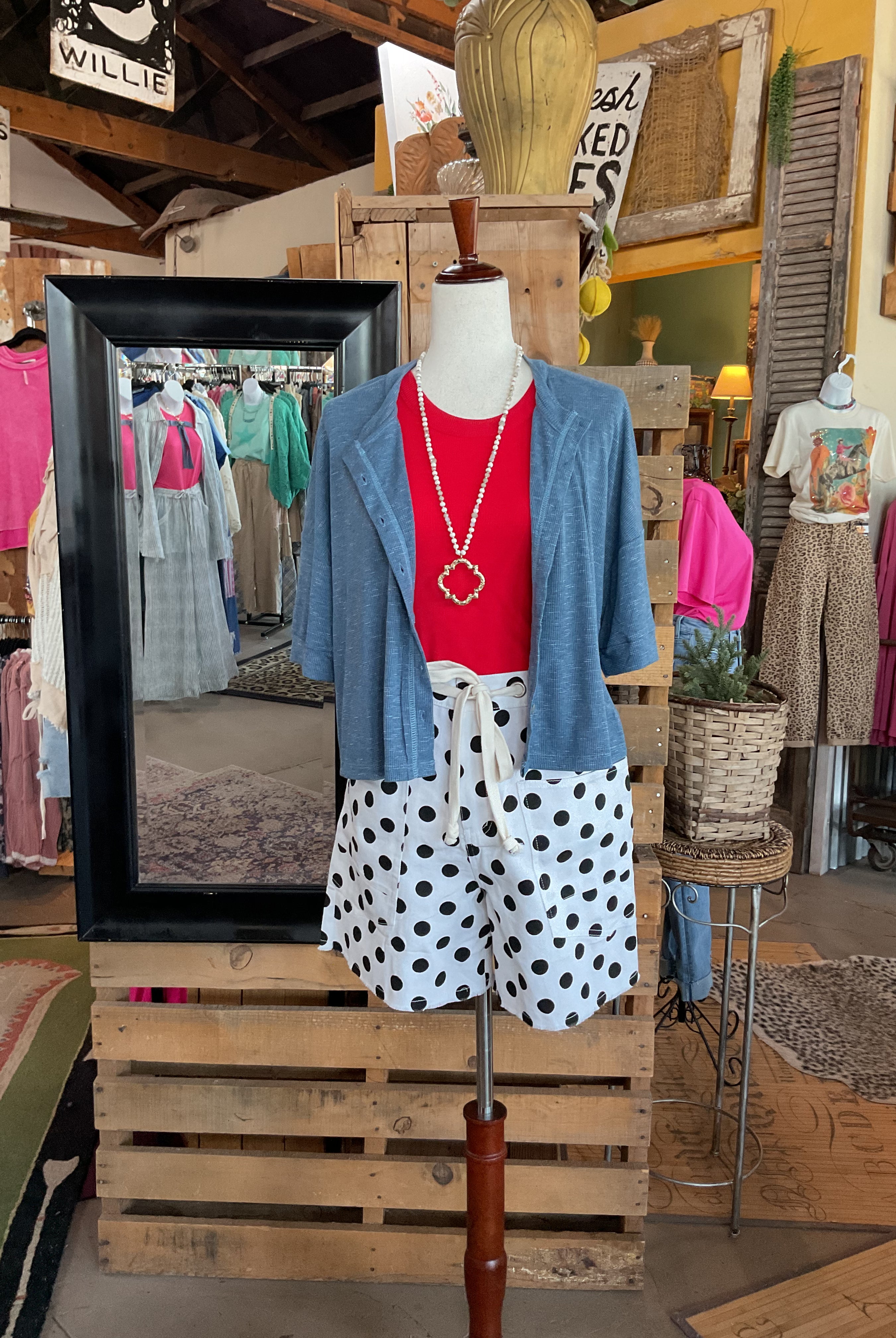 Round Neck Button Down Cardigan-Cardigan-Doe and Rae-Stuffology - Where Vintage Meets Modern, A Boutique for Real Women in Crosbyton, TX