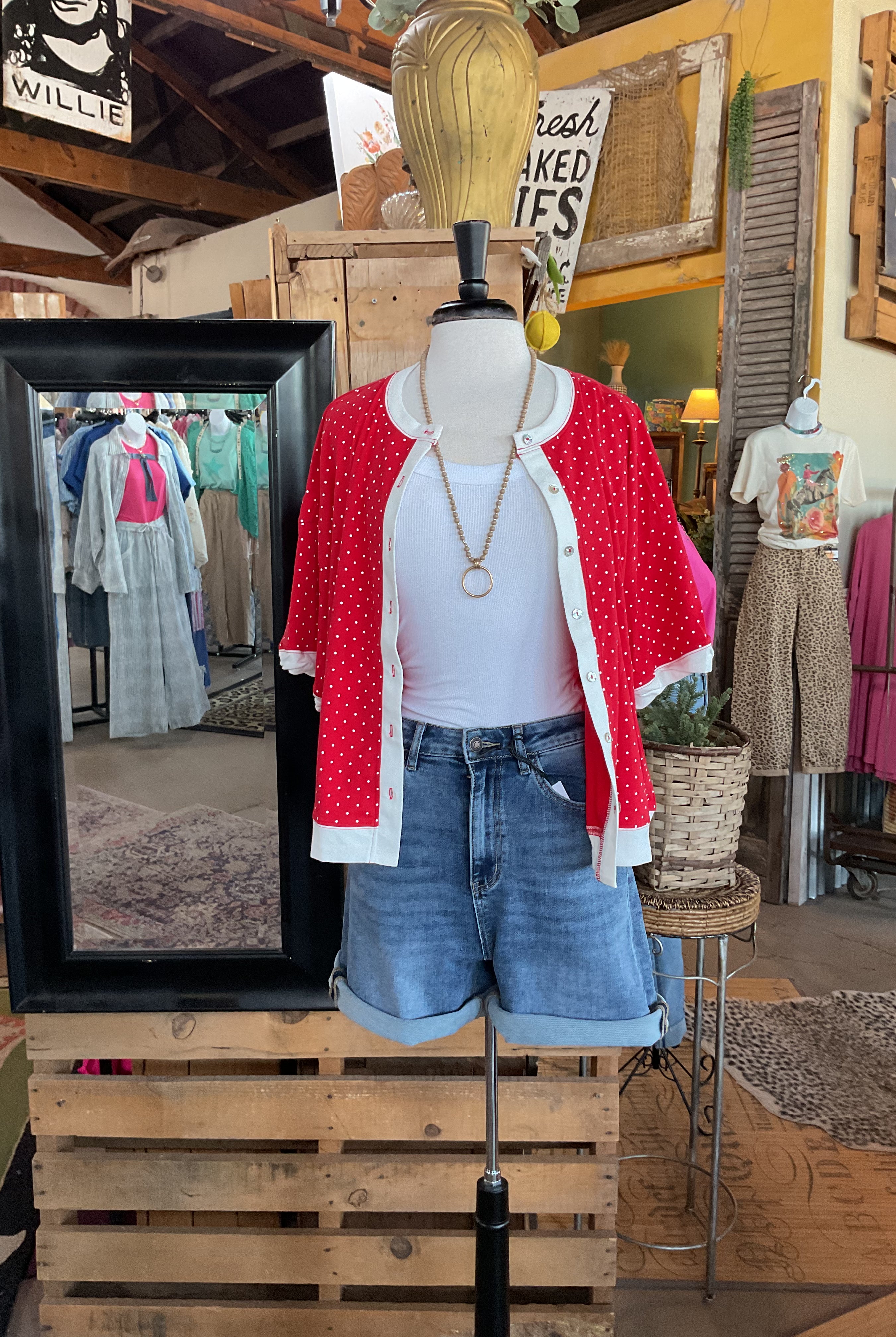 Americana Polka Dot Top-TOP-Sewn and Seen-Stuffology - Where Vintage Meets Modern, A Boutique for Real Women in Crosbyton, TX
