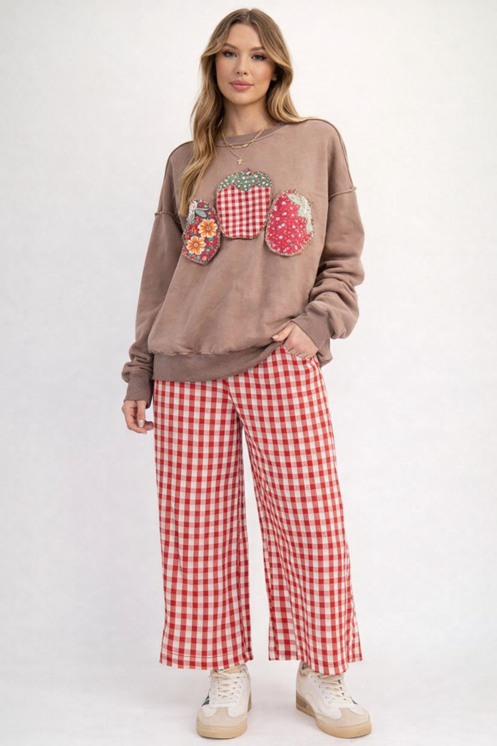 Elastic Waist Checkered Casual Pants-Pants-VERY J-Stuffology - Where Vintage Meets Modern, A Boutique for Real Women in Crosbyton, TX