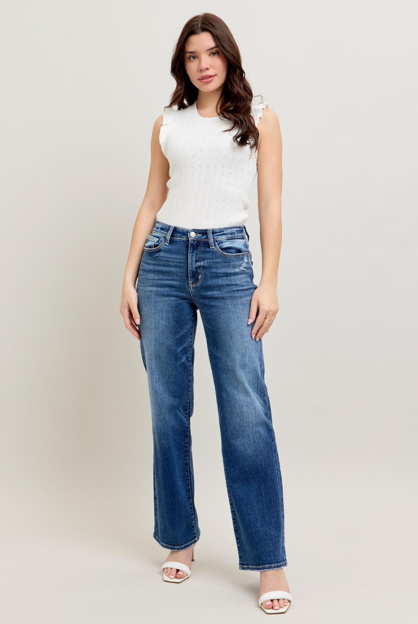 90’s Straight Fit Judy Blue Jeans-Jeans-JUDY BLUE-Stuffology - Where Vintage Meets Modern, A Boutique for Real Women in Crosbyton, TX