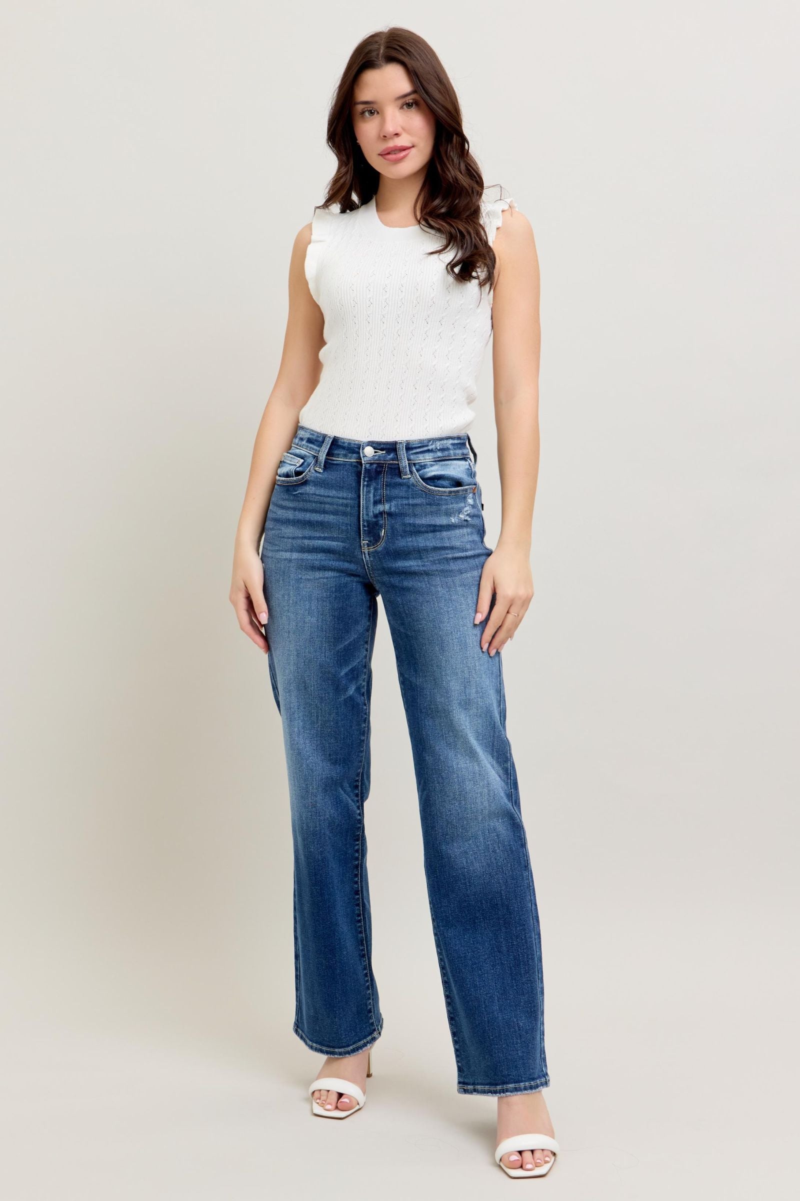 90’s Straight Fit Judy Blue Jeans-Jeans-JUDY BLUE-Stuffology - Where Vintage Meets Modern, A Boutique for Real Women in Crosbyton, TX