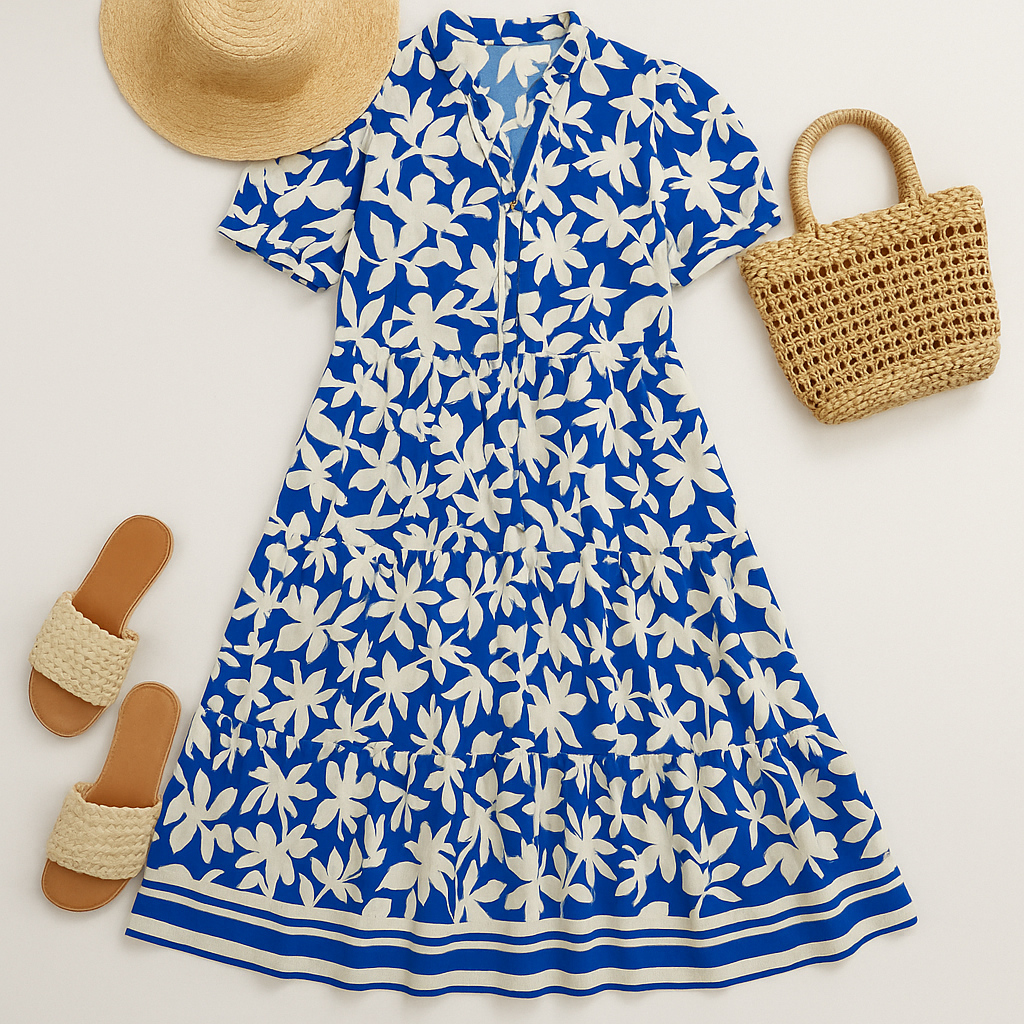 Floral Breeze Tiered Midi Dress-Dresses-Umgee-Stuffology - Where Vintage Meets Modern, A Boutique for Real Women in Crosbyton, TX