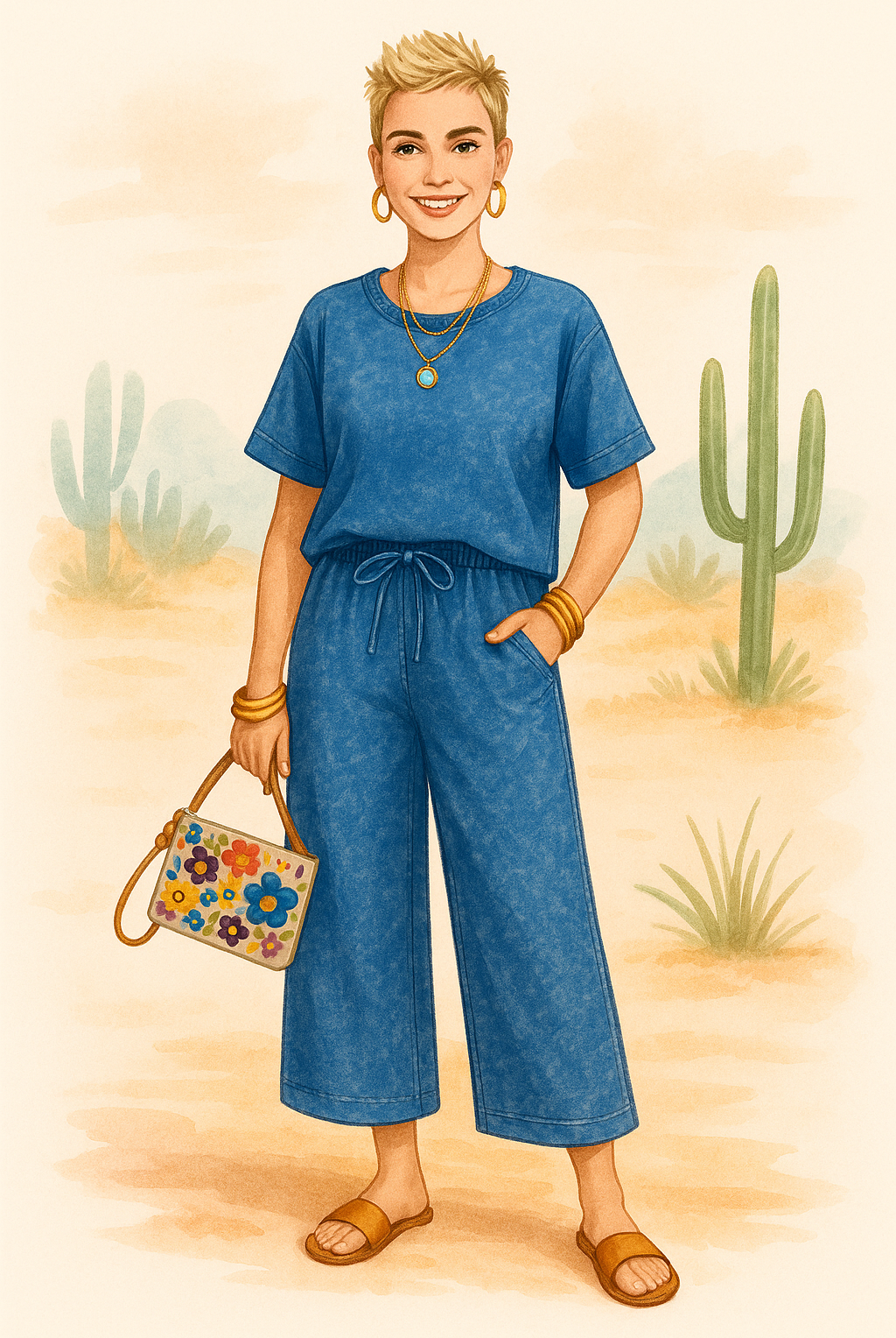 Classic Blue Acid Wash French Terry Top-TOP-ZENANA-Stuffology - Where Vintage Meets Modern, A Boutique for Real Women in Crosbyton, TX