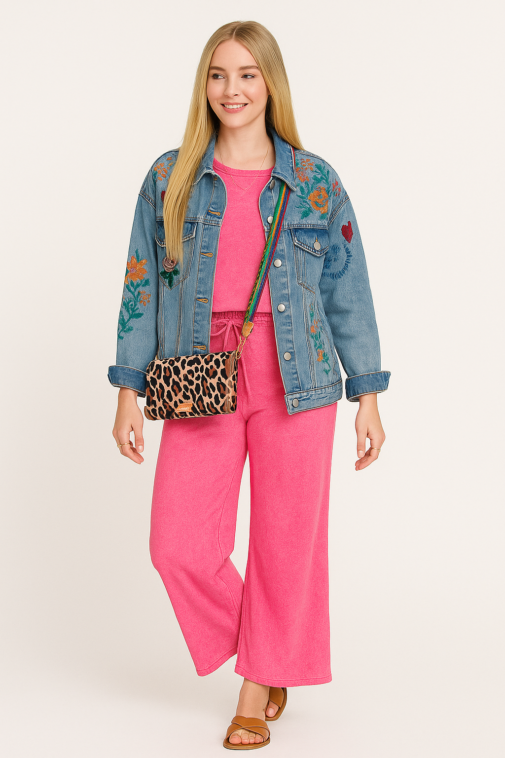 Hot Pink Acid Wash French Terry Palazo Pants-Pants-ZENANA-Stuffology - Where Vintage Meets Modern, A Boutique for Real Women in Crosbyton, TX