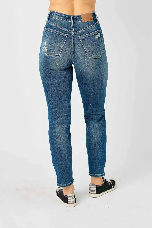 JUDY BLUE HIGH WAIST SLIM FIT JEANS (TUMMY CONTROL) | Stuffology Boutique-Jeans-Judy Blue-Stuffology - Where Vintage Meets Modern, A Boutique for Real Women in Crosbyton, TX