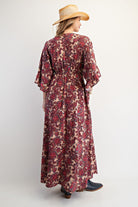 Wing Sleeve Border Maxi Dress-Dresses-Easel-Stuffology - Where Vintage Meets Modern, A Boutique for Real Women in Crosbyton, TX