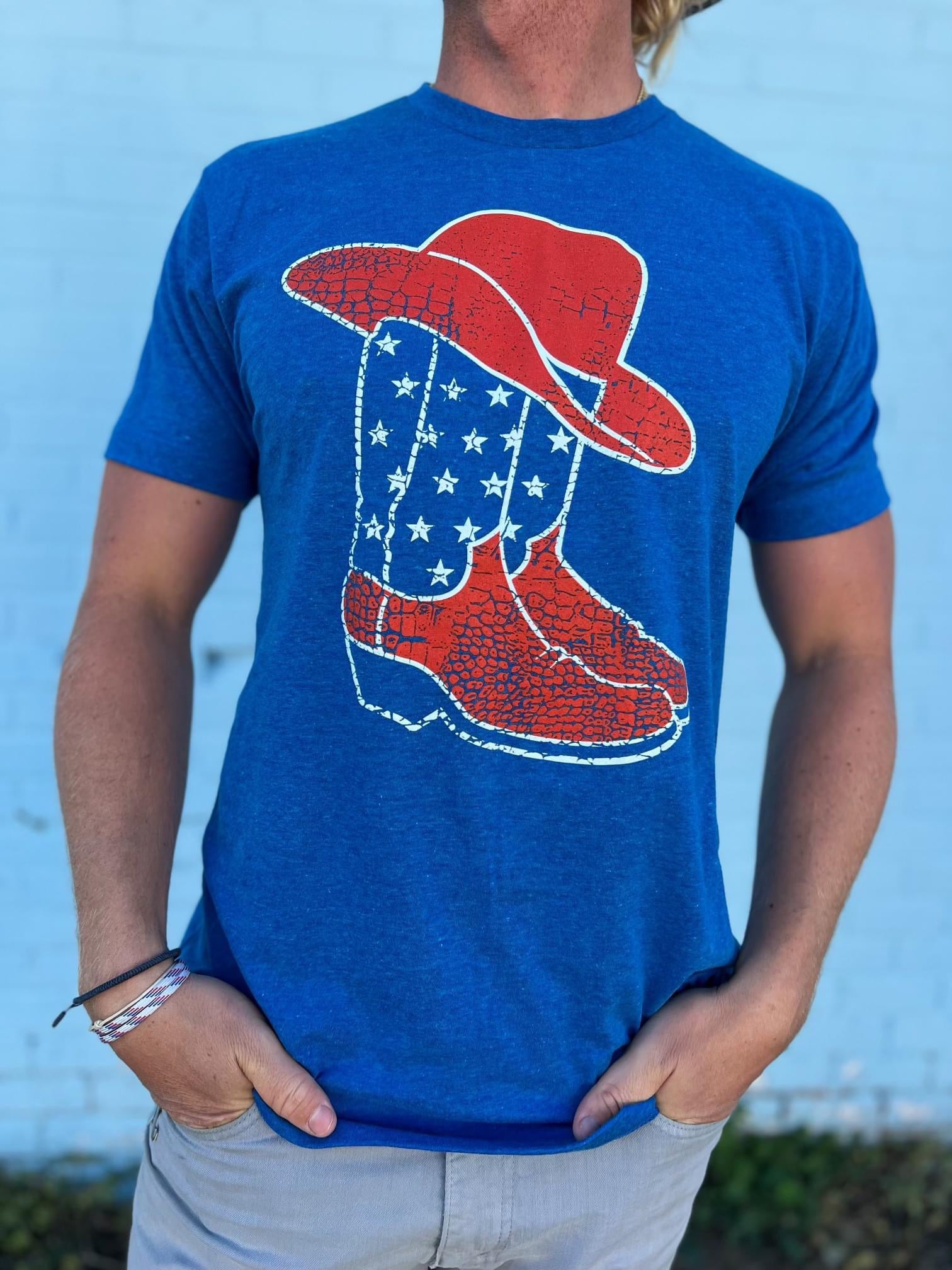 USA Boots Graphic Tee / Stuffology Boutique-Graphic Tees-Oliver & Otis-Stuffology - Where Vintage Meets Modern, A Boutique for Real Women in Crosbyton, TX
