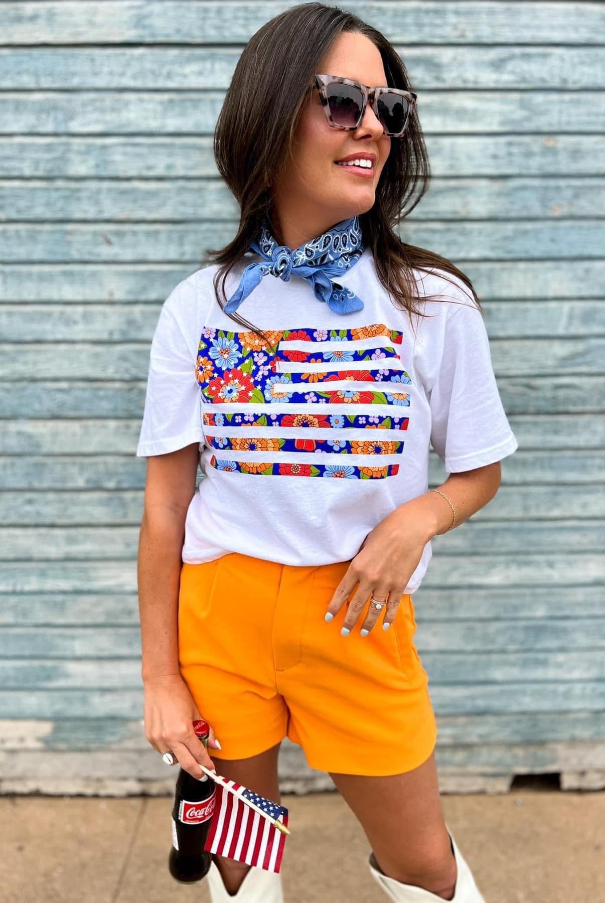 Boho Flag Tee / Stuffology Boutique-Graphic Tees-Oliver & Otis-Stuffology - Where Vintage Meets Modern, A Boutique for Real Women in Crosbyton, TX