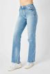 Judy Blue High Waist Tummy Control contrast Wash Straight Jeans-Stuffology Boutique -Stuffology - Where Vintage Meets Modern, A Boutique for Real Women in Crosbyton, TX