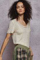 POL Clothing Short Sleeve Ribbed Jersey Top-Top-POL Clothing-Stuffology - Where Vintage Meets Modern, A Boutique for Real Women in Crosbyton, TX