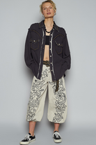 POL Clothing Double Gauze Studded Jacket-Shirt / Jacket-POL Clothing-Stuffology - Where Vintage Meets Modern, A Boutique for Real Women in Crosbyton, TX