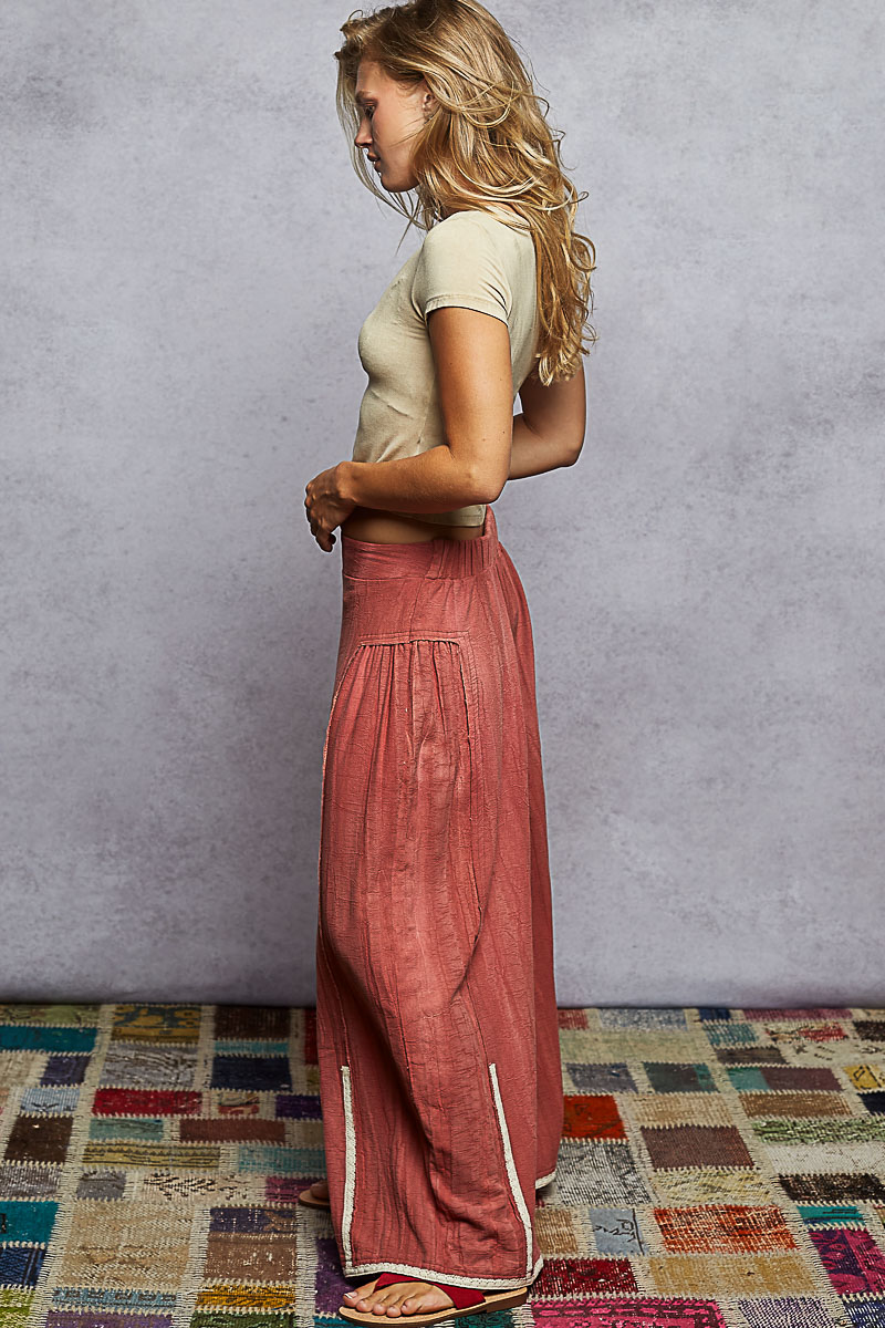 POL Clothing Wide Leg Gauze Pants-Pants-POL Clothing-Stuffology - Where Vintage Meets Modern, A Boutique for Real Women in Crosbyton, TX