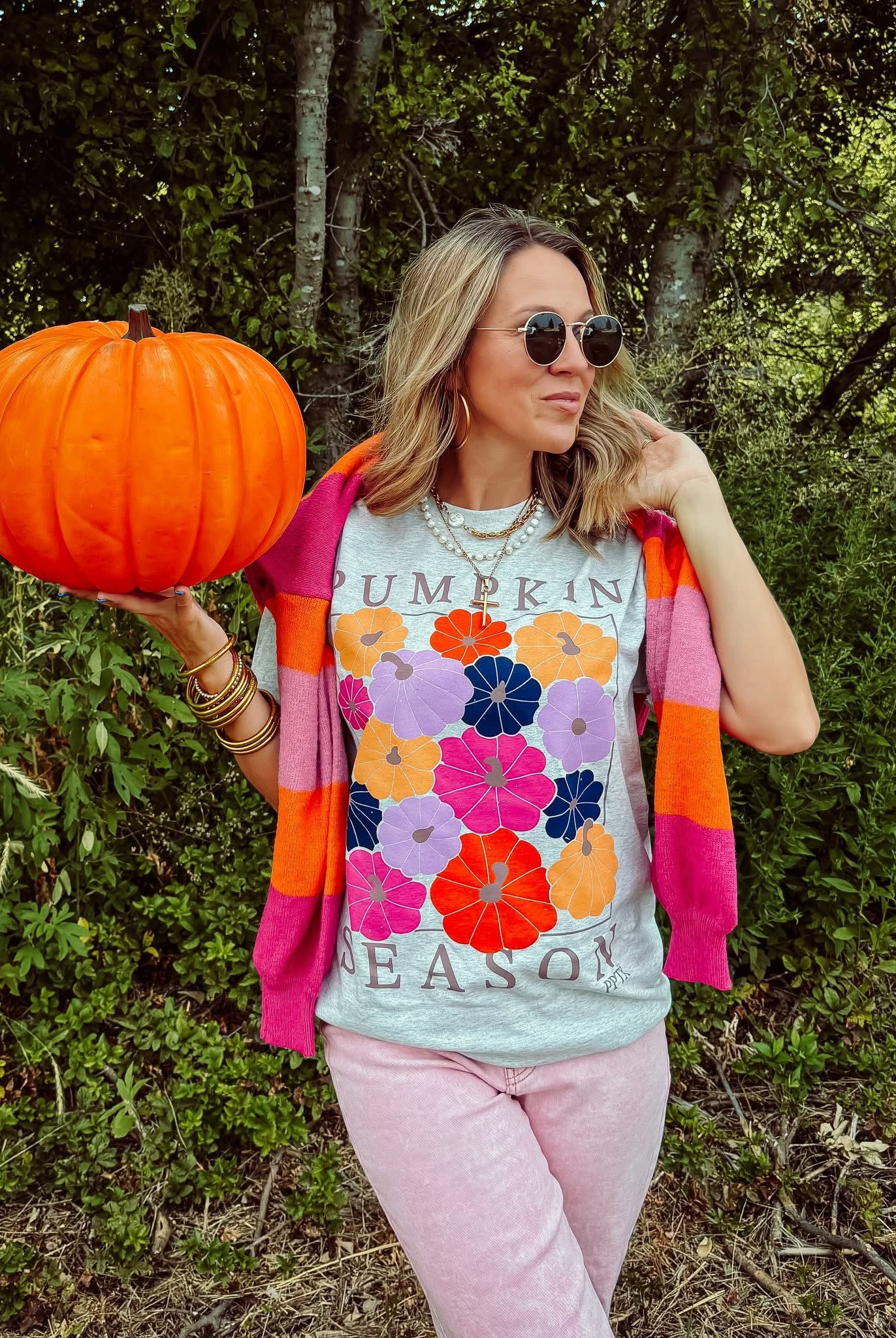 Pumpkin Season Graphic Tee-Graphic Tees-Prickly Pear TX-Stuffology - Where Vintage Meets Modern, A Boutique for Real Women in Crosbyton, TX