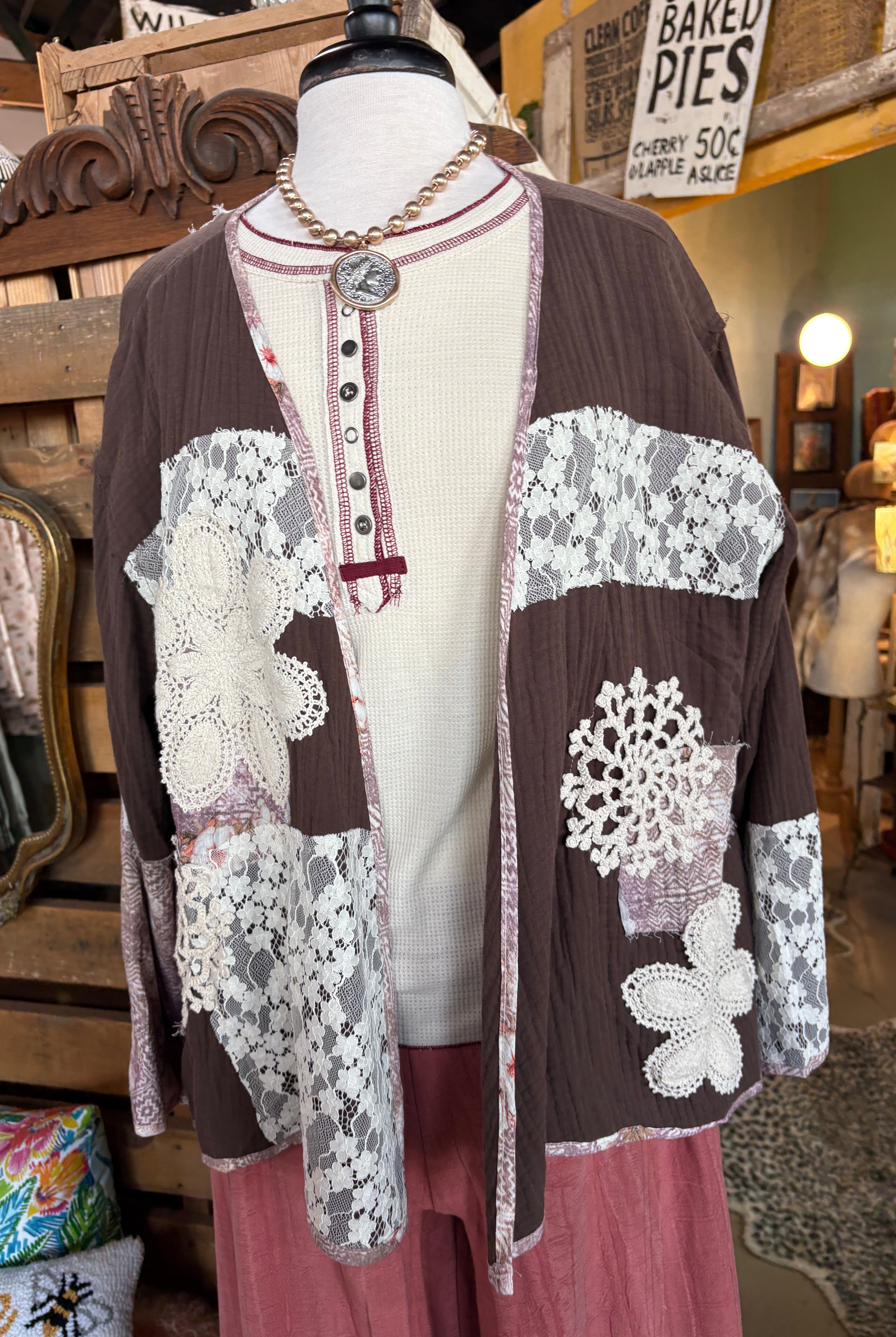 POL Clothing Choco Relaxed Fit Cardigan-Cardigan-POL Clothing-Stuffology - Where Vintage Meets Modern, A Boutique for Real Women in Crosbyton, TX