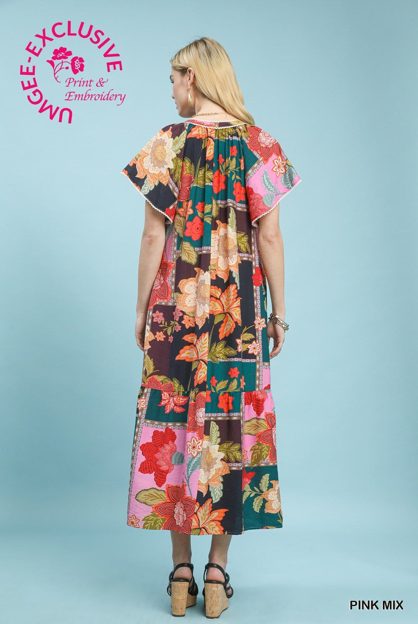 Patchwork Floral Maxi Dress-Dresses-Umgee-Stuffology - Where Vintage Meets Modern, A Boutique for Real Women in Crosbyton, TX