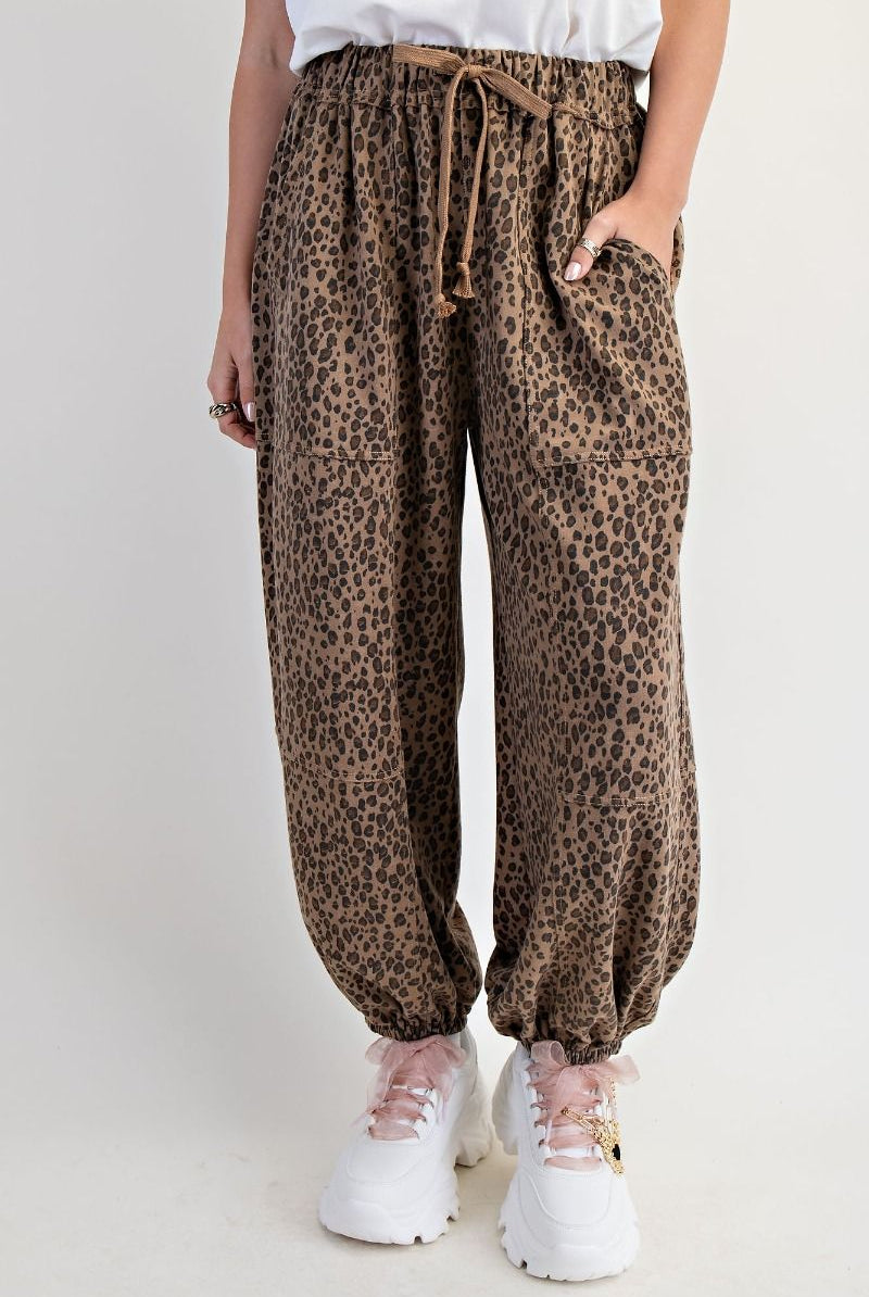 Animal Print Jogger Pants-Pants-Stuffology Boutique -Stuffology - Where Vintage Meets Modern, A Boutique for Real Women in Crosbyton, TX