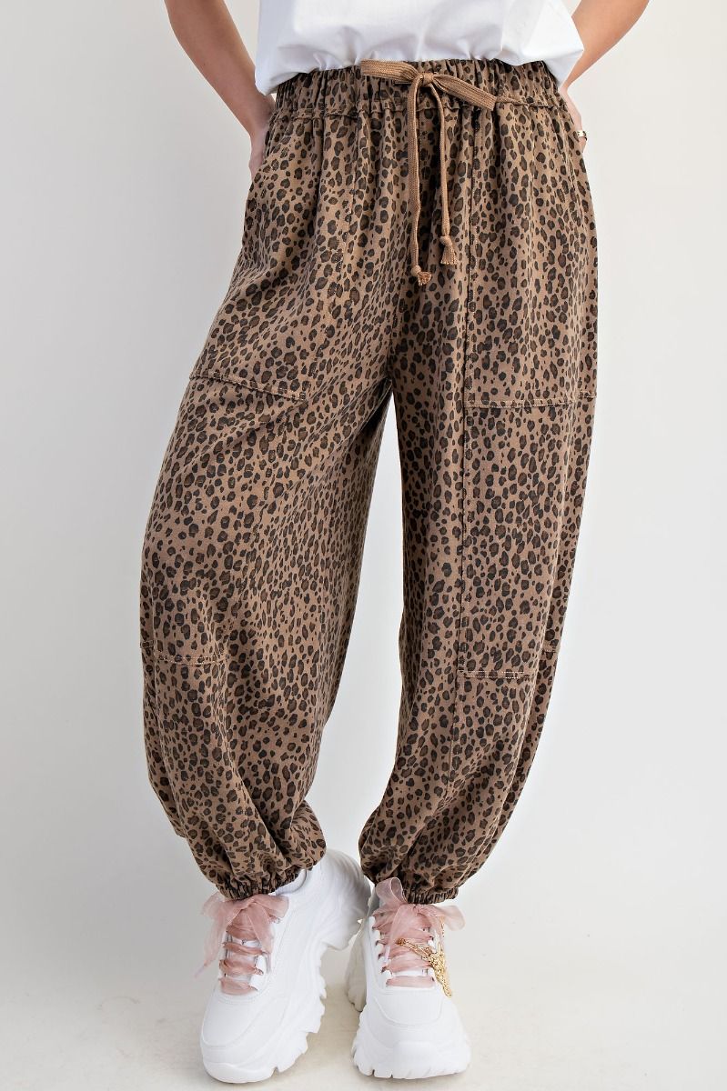 Animal Print Jogger Pants-Pants-Stuffology Boutique -Stuffology - Where Vintage Meets Modern, A Boutique for Real Women in Crosbyton, TX