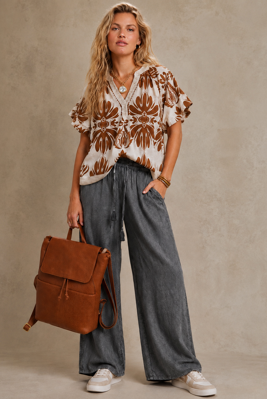 Artful Escape Statement Top-TOP-Umgee-Stuffology - Where Vintage Meets Modern, A Boutique for Real Women in Crosbyton, TX