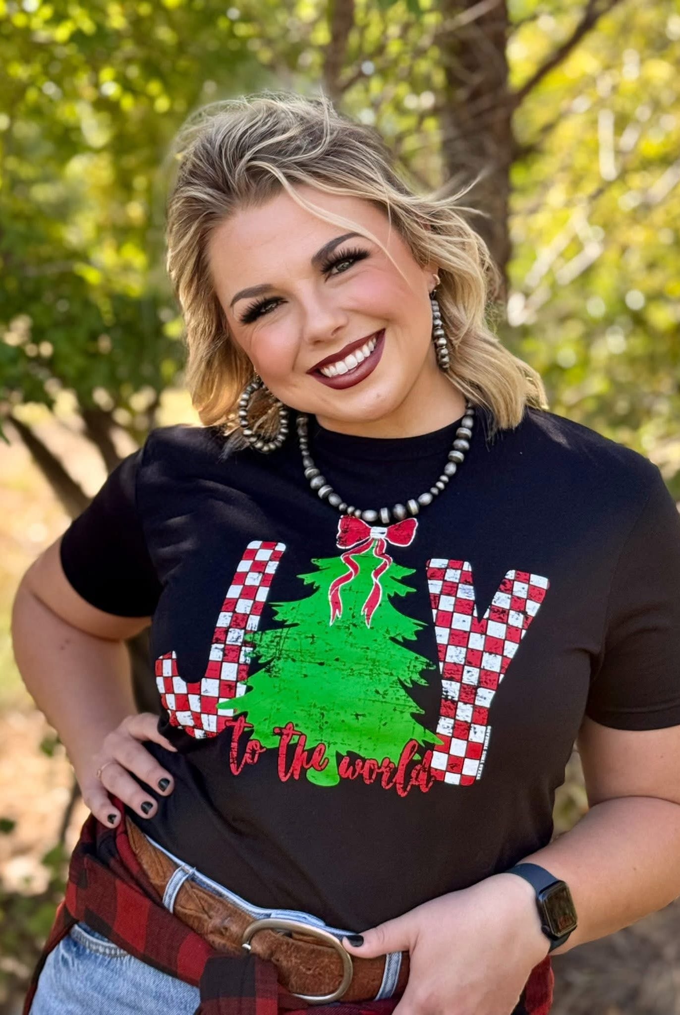 Joy to the World Graphic Tee-Graphic Tees-Stuffology Boutique -Stuffology - Where Vintage Meets Modern, A Boutique for Real Women in Crosbyton, TX