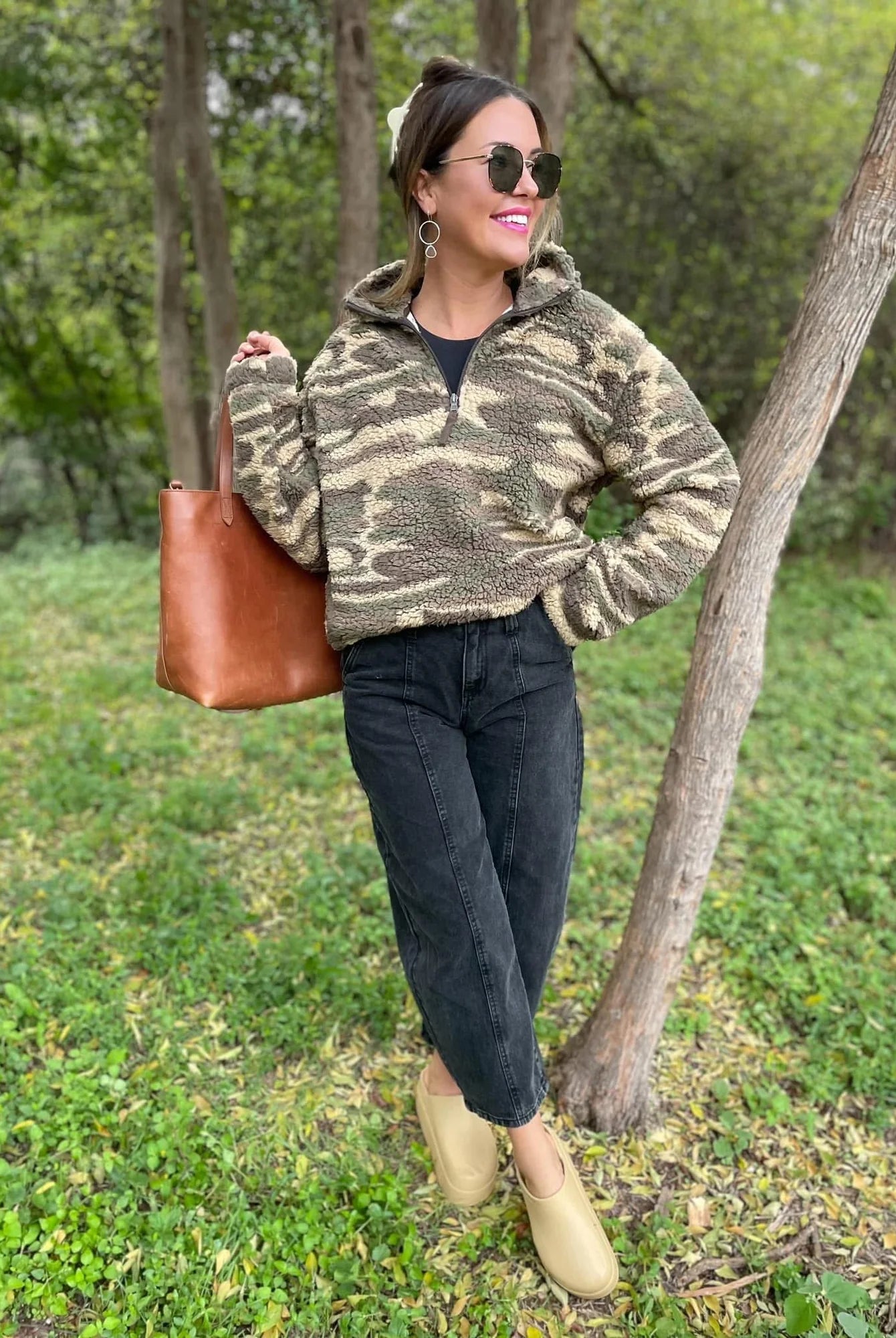 Camo Sherpa Pullover-Pullover Top-Stuffology Boutique -Stuffology - Where Vintage Meets Modern, A Boutique for Real Women in Crosbyton, TX