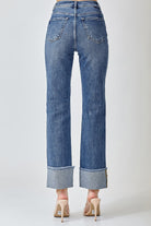 RISEN HIGH RISE STRAIGHT FIT CUFFED RELAXED JEANS-Jeans-Risen-Stuffology - Where Vintage Meets Modern, A Boutique for Real Women in Crosbyton, TX