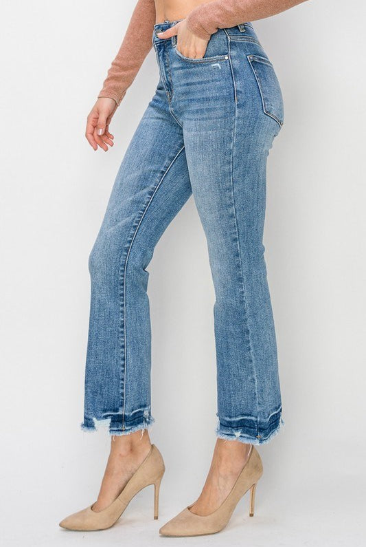 RISEN High Rise Ankle Flare Jeans /Stuffology Boutique-Jeans-Risen-Stuffology - Where Vintage Meets Modern, A Boutique for Real Women in Crosbyton, TX