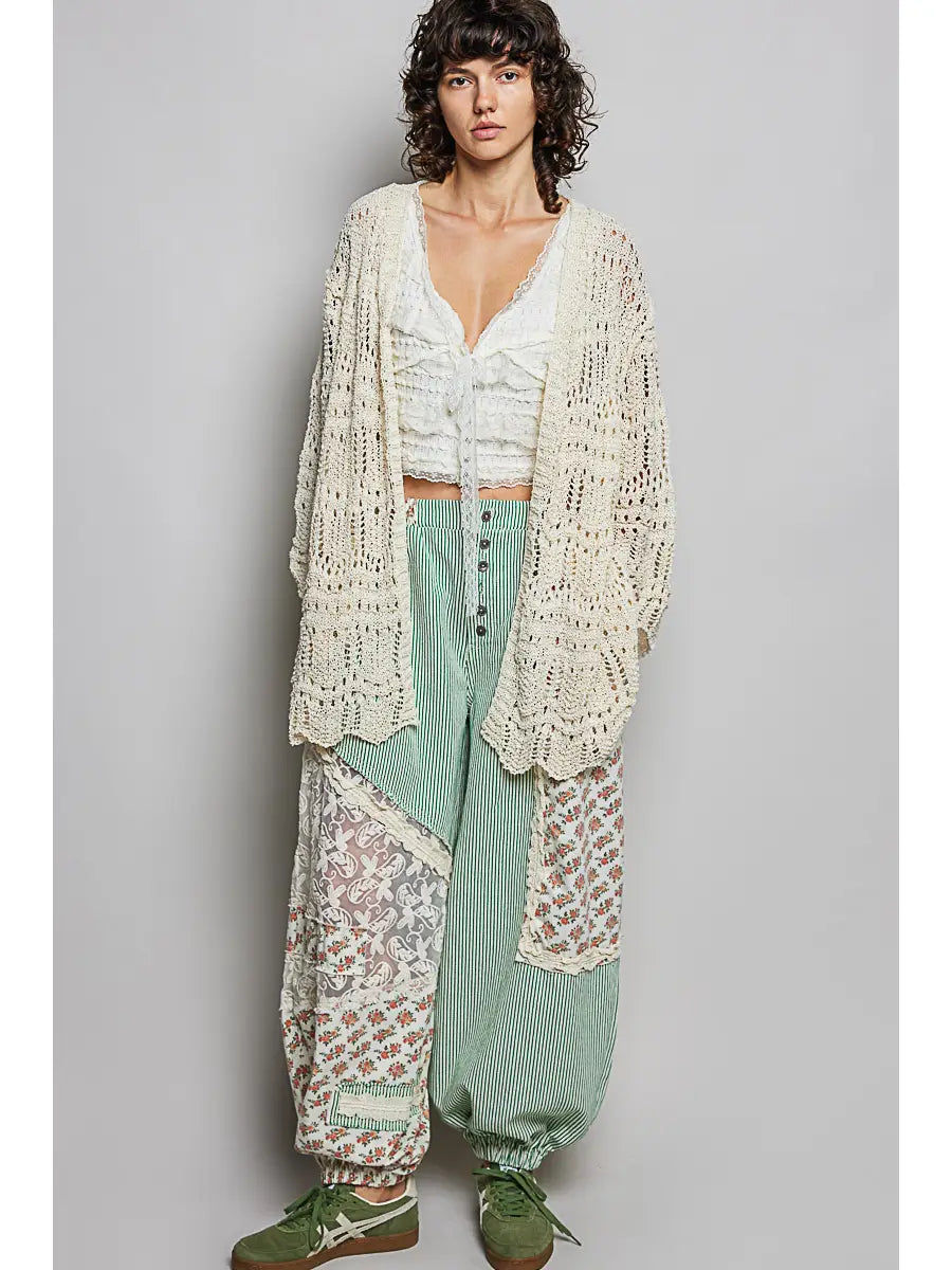 POL Clothing Crochet Weave Boho Cardigan-Cardigan-POL Clothing-Stuffology - Where Vintage Meets Modern, A Boutique for Real Women in Crosbyton, TX