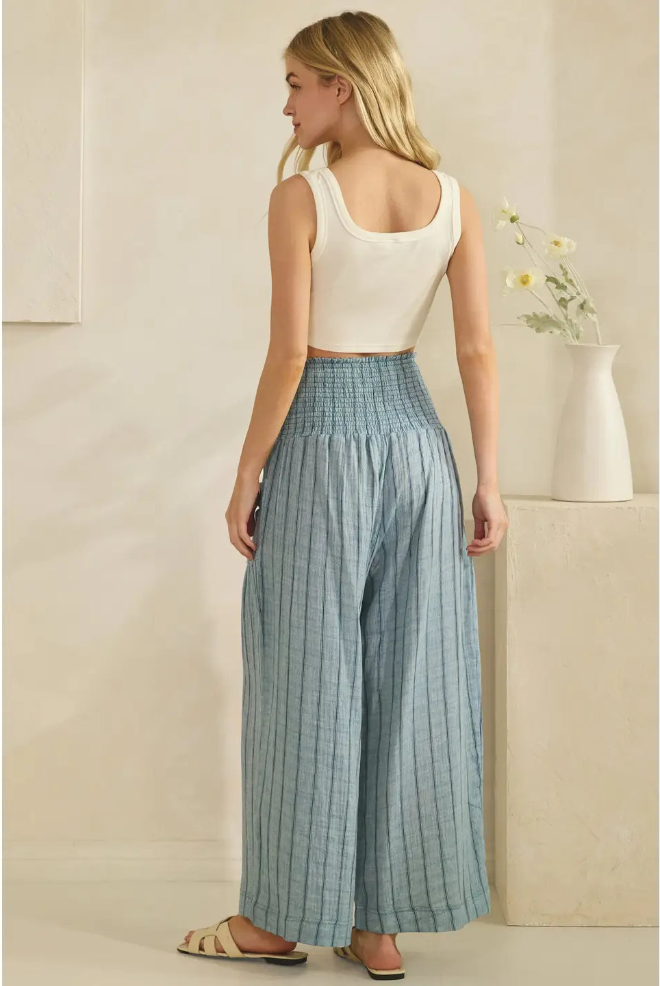 Sahara Stripe Wide-Leg Pants-Wide Leg Pants-Sage + Fig-Stuffology - Where Vintage Meets Modern, A Boutique for Real Women in Crosbyton, TX