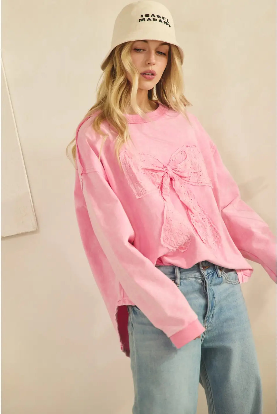 Whimsy Bow Sweatshirt-TOP-Sage + Fig-Stuffology - Where Vintage Meets Modern, A Boutique for Real Women in Crosbyton, TX