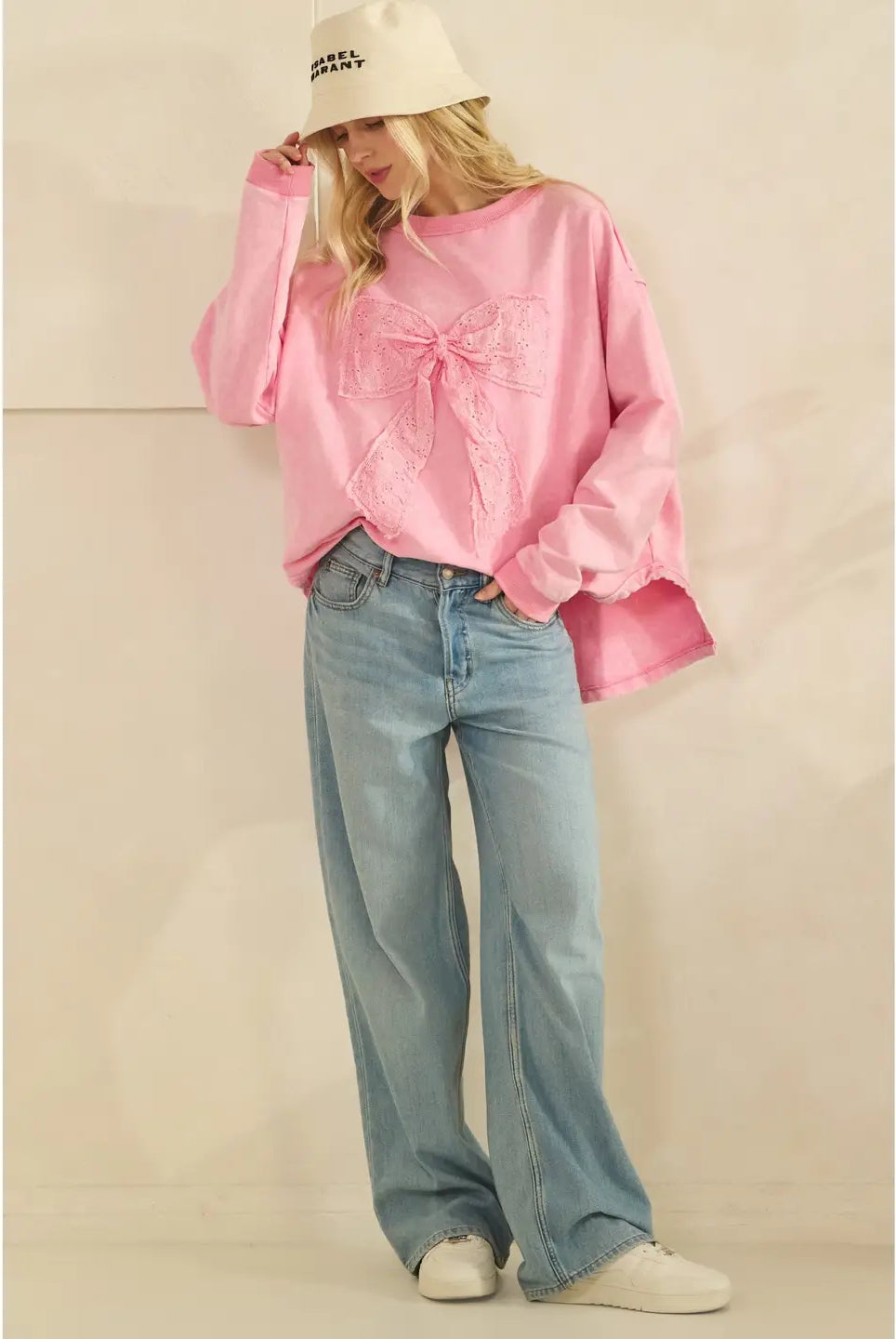 Whimsy Bow Sweatshirt-TOP-Sage + Fig-Stuffology - Where Vintage Meets Modern, A Boutique for Real Women in Crosbyton, TX